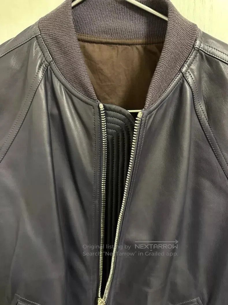 Rick Owens Rick Owens MA1 Lambskin Leather Jacket . Size US L / EU 52-54 / 3 - 4 Thumbnail