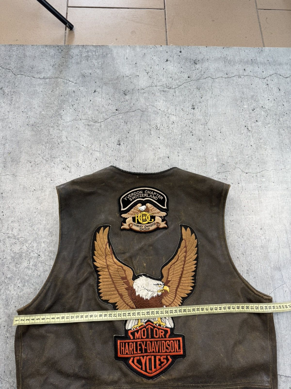 Harley Davidson RARE Vintage 90s Harley Davidson Leather Vest Size US L / EU 52-54 / 3 - 12 Thumbnail
