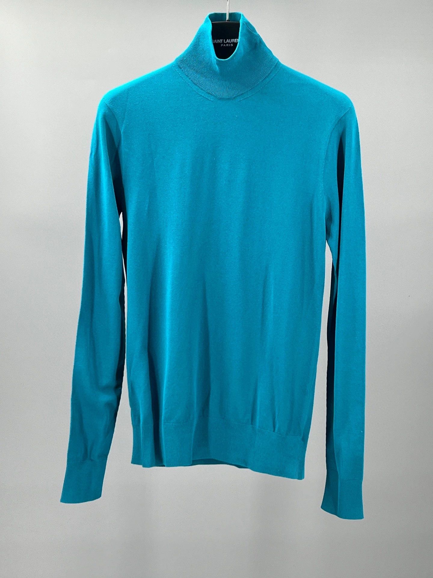 Bottega Veneta blue high-neck knitted sweater by bottega veneta Size US S / EU 44-46 / 1 - 1 Thumbnail