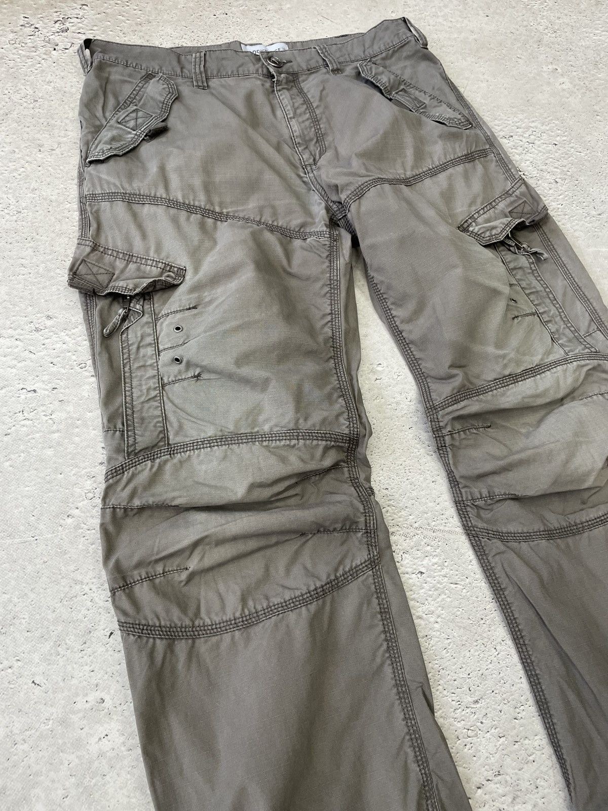 Junya Watanabe Rare sun faded cargo baggy zipper wide cargo y2k pants Size US 34 / EU 50 - 3 Thumbnail