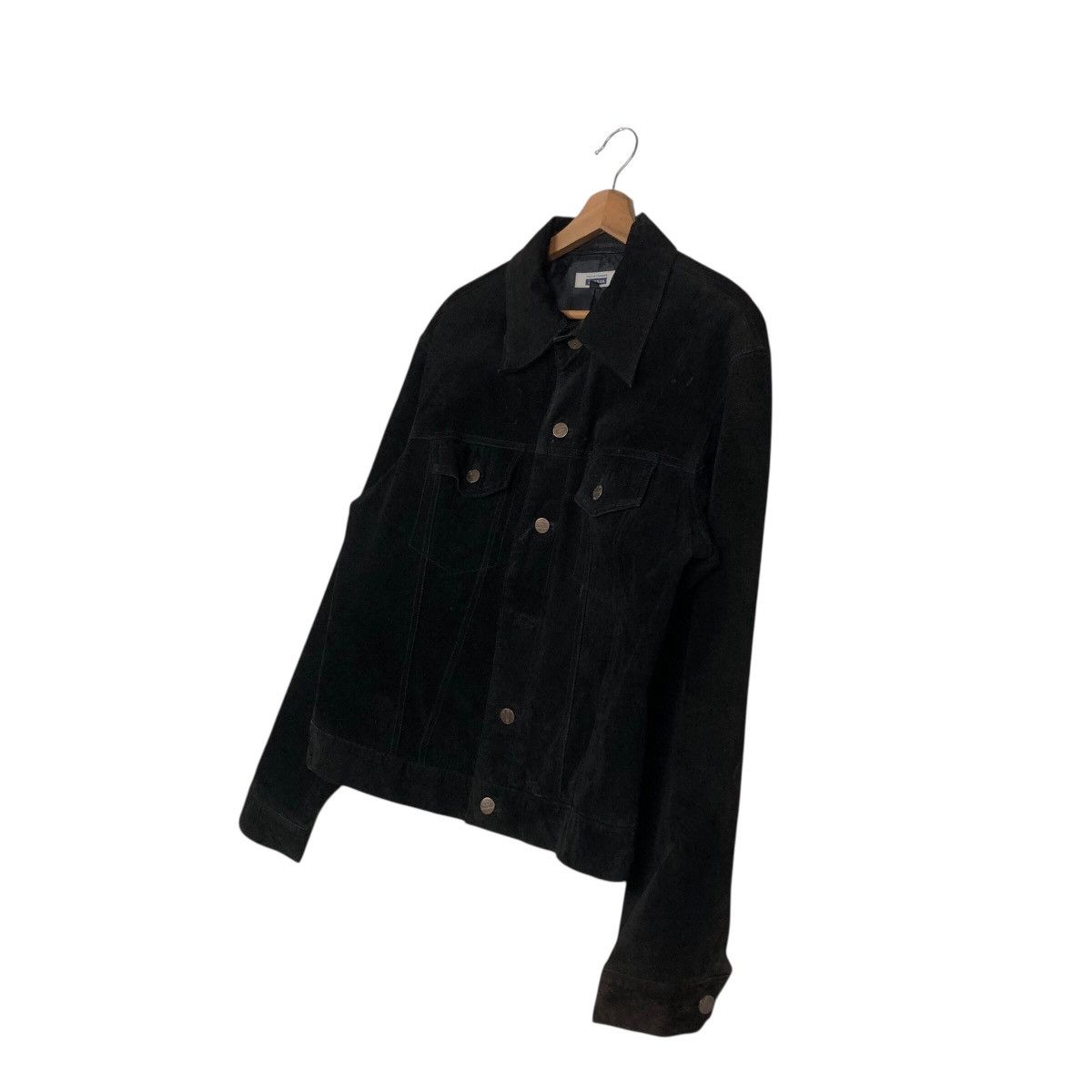 Japanese Brand Prensa Stylish Standard Suede Jacket Black Worker Essential Size US L / EU 52-54 / 3 - 3 Thumbnail