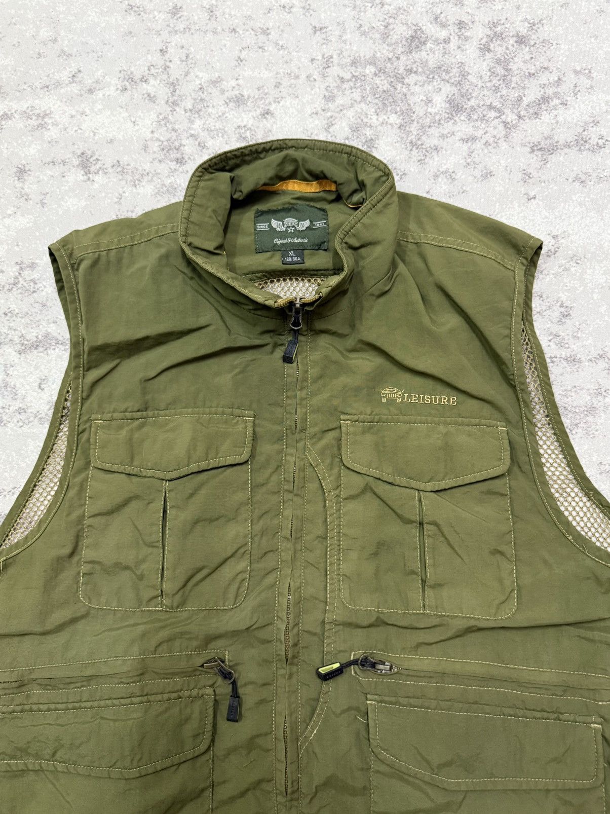 Japanese Brand LEISURE ULTILTY FIELD BACK NETTING VESTS JACKET Size US M / EU 48-50 / 2 - 4 Thumbnail