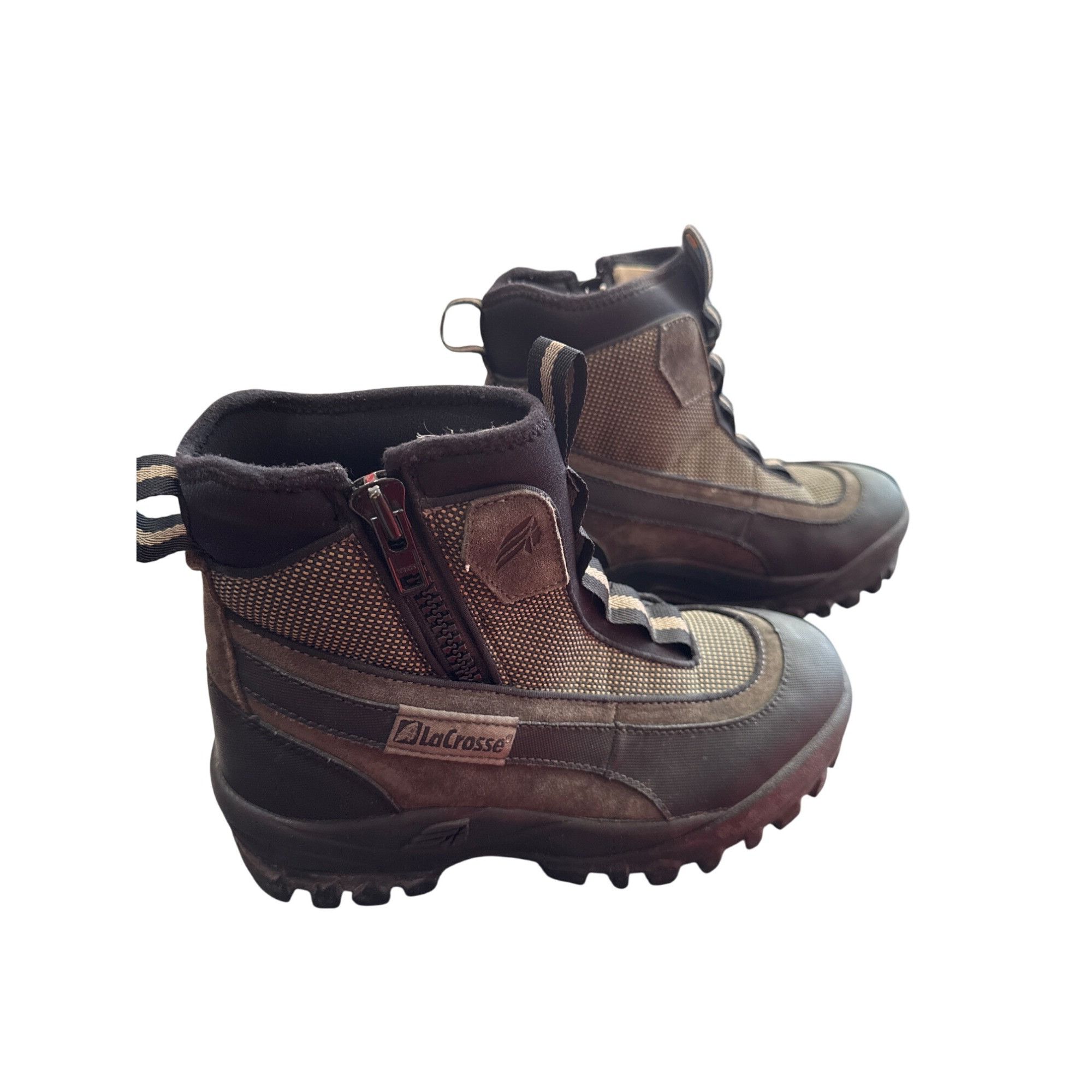 Other LaCrosse Womens brown black leather ankle winter Boots Size Size US 7 / IT 37 - 4 Thumbnail