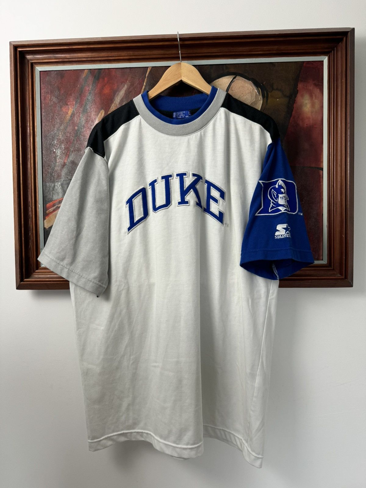 Starter Vintage 90s Starter Duke Blue Devils Tee Embroided Rare Size US L / EU 52-54 / 3 - 1 Thumbnail
