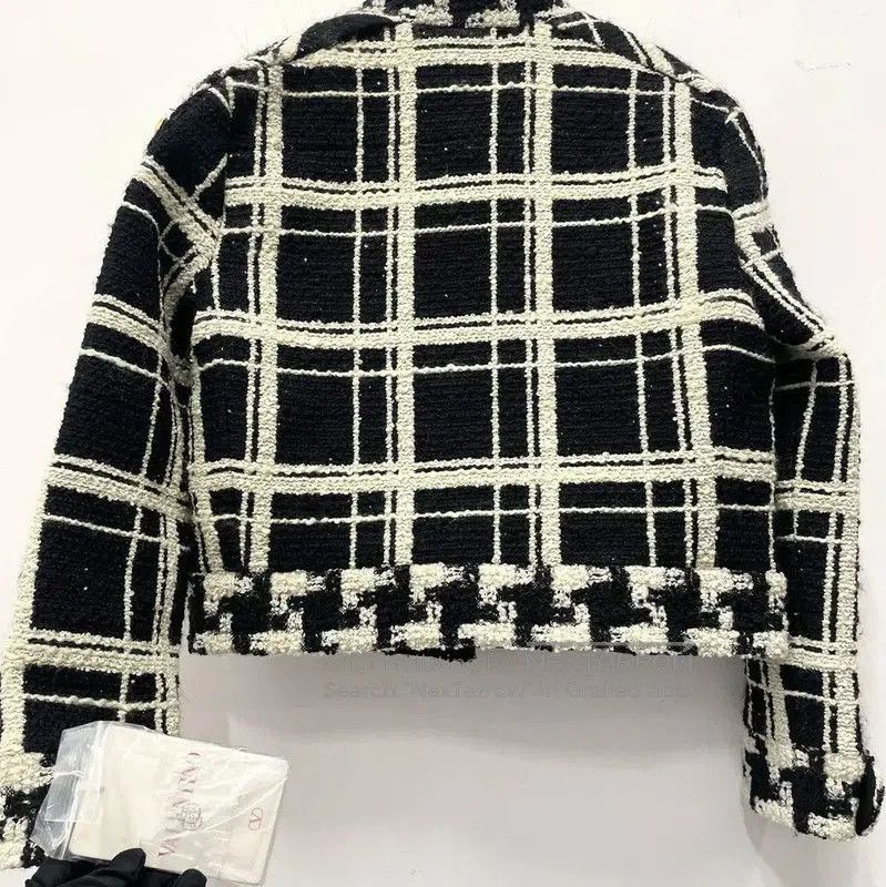 Valentino Valentino Women's Colorblock Houndstooth Jacket . Size M / US 6-8 / IT 42-44 - 2 Thumbnail