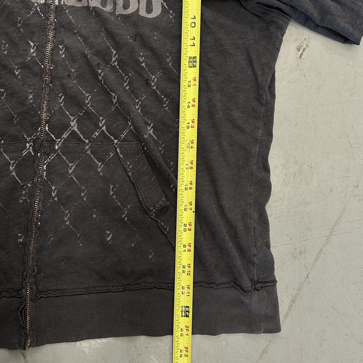 Vintage Live Ride Rules “RUTHLESS” Zip Hoodie – Y2K Grunge Size US M / EU 48-50 / 2 - 7 Thumbnail
