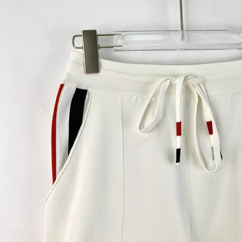 Thom Browne Thom Browne White striped laced casual shorts Size US 38 / EU 54 - 3 Thumbnail