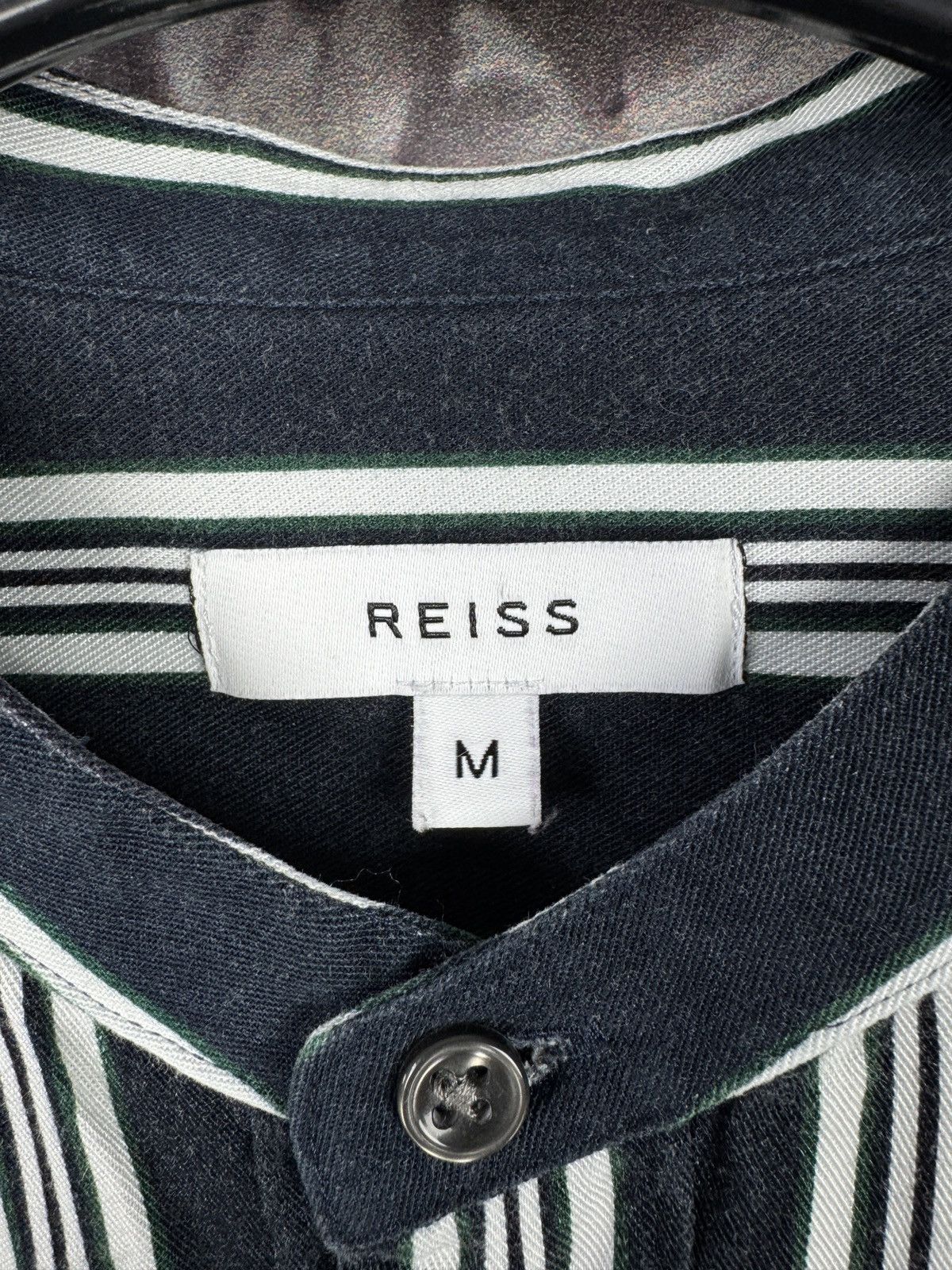 Reiss Reiss Men’s Striped Button Up Shirt Long Sleeve Black White Size US M / EU 48-50 / 2 - 6 Thumbnail