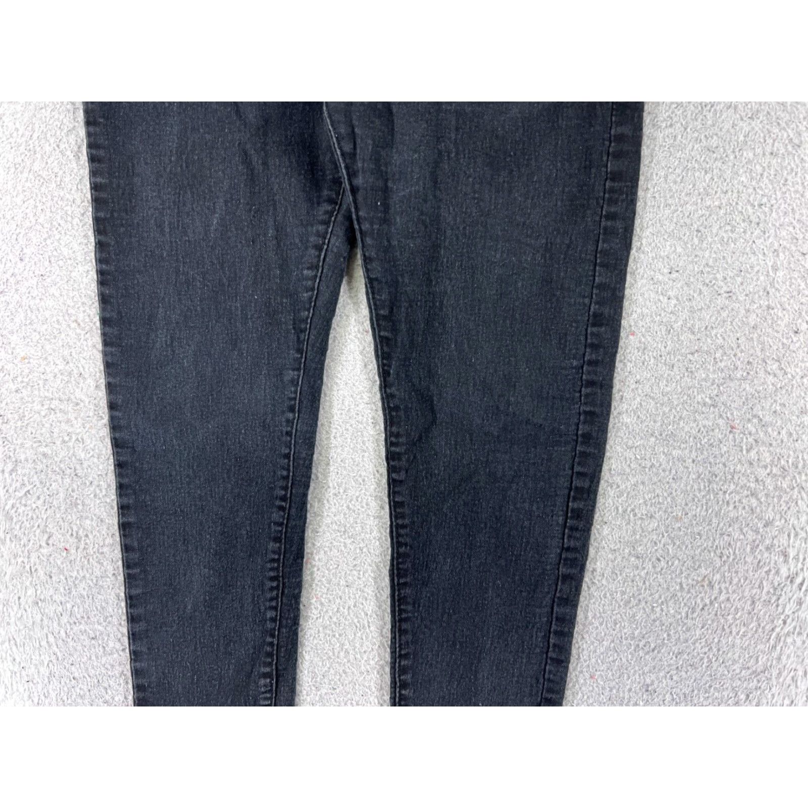 Vintage Womens Denim Wise Pants 12 Black Skinny Mid Rise 24x26 Cotton Blend Stretch READ Size 34" / US 12 / IT 48 - 3 Thumbnail