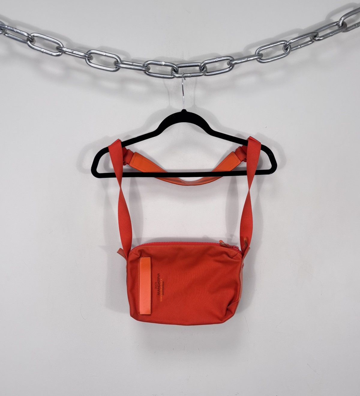 Mandarina Duck Mandarina Duck Orange Crossbody Shoulder Bag Canvas Leather Size ONE SIZE - 1 Thumbnail