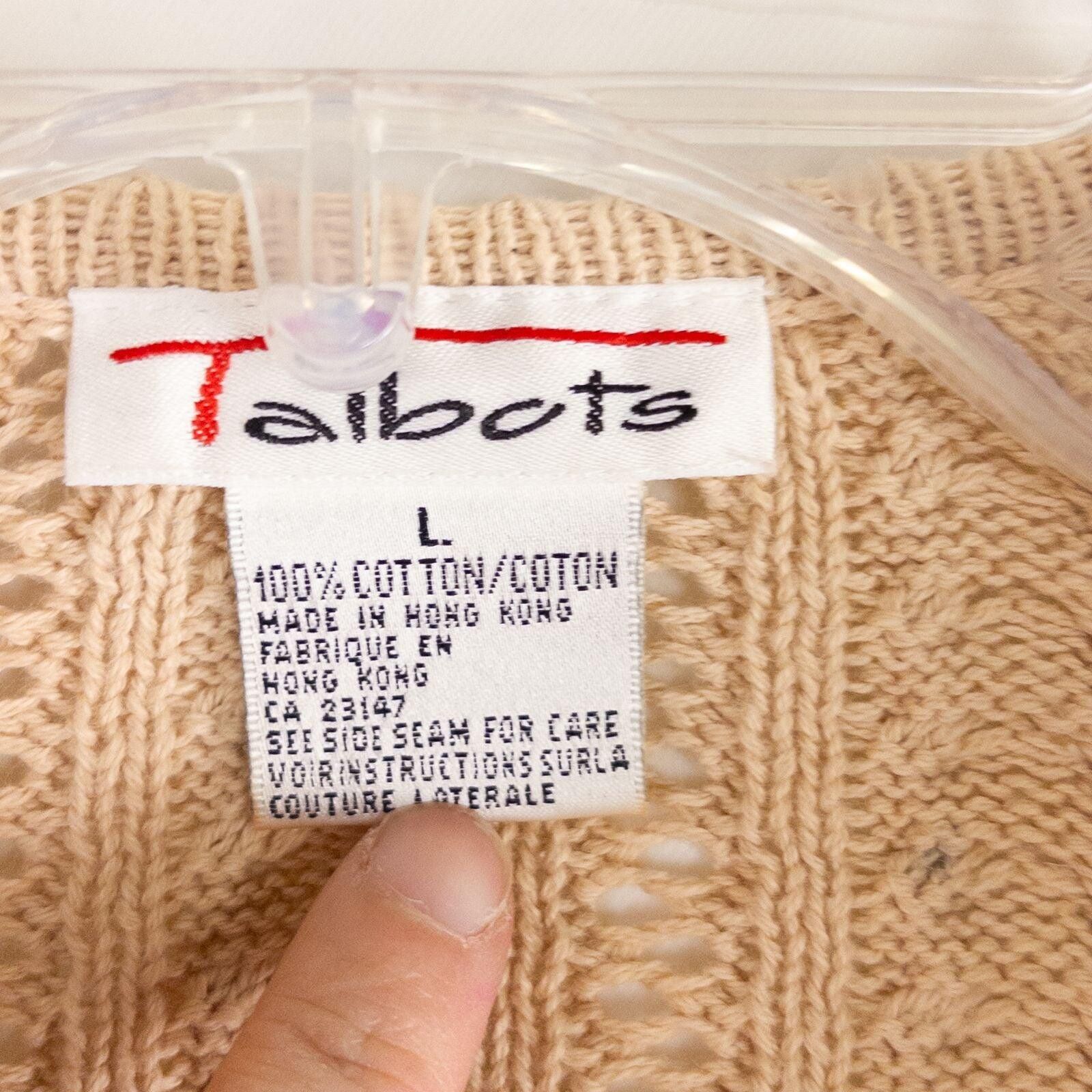 Other Talbots Vintage Tan Cable Knit Cardigan Womens Large Size L / US 10 / IT 46 - 8 Thumbnail