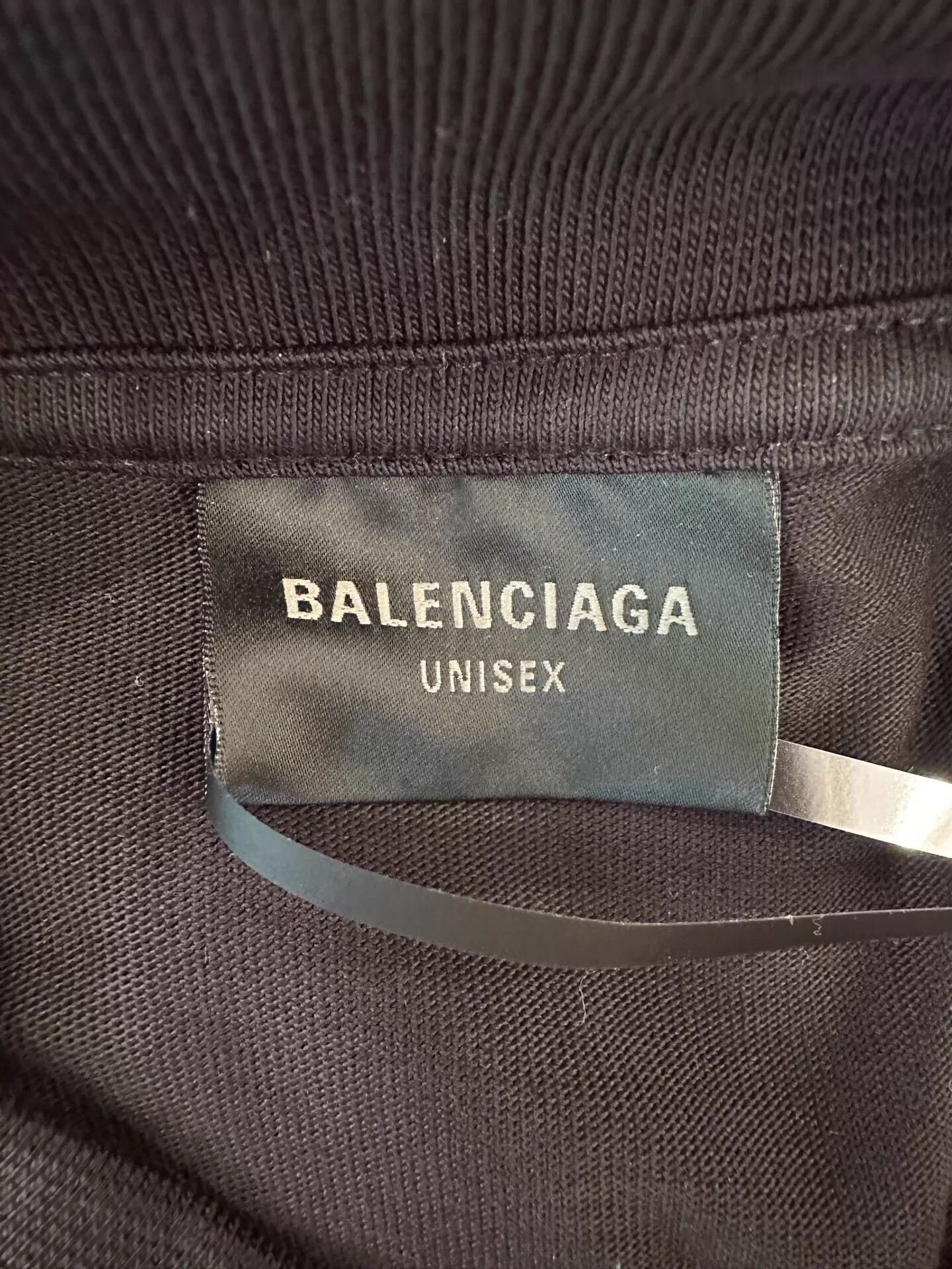 Balenciaga Balenciaga crystal Paris logo men's black s/s tee L Size US L / EU 52-54 / 3 - 5 Thumbnail