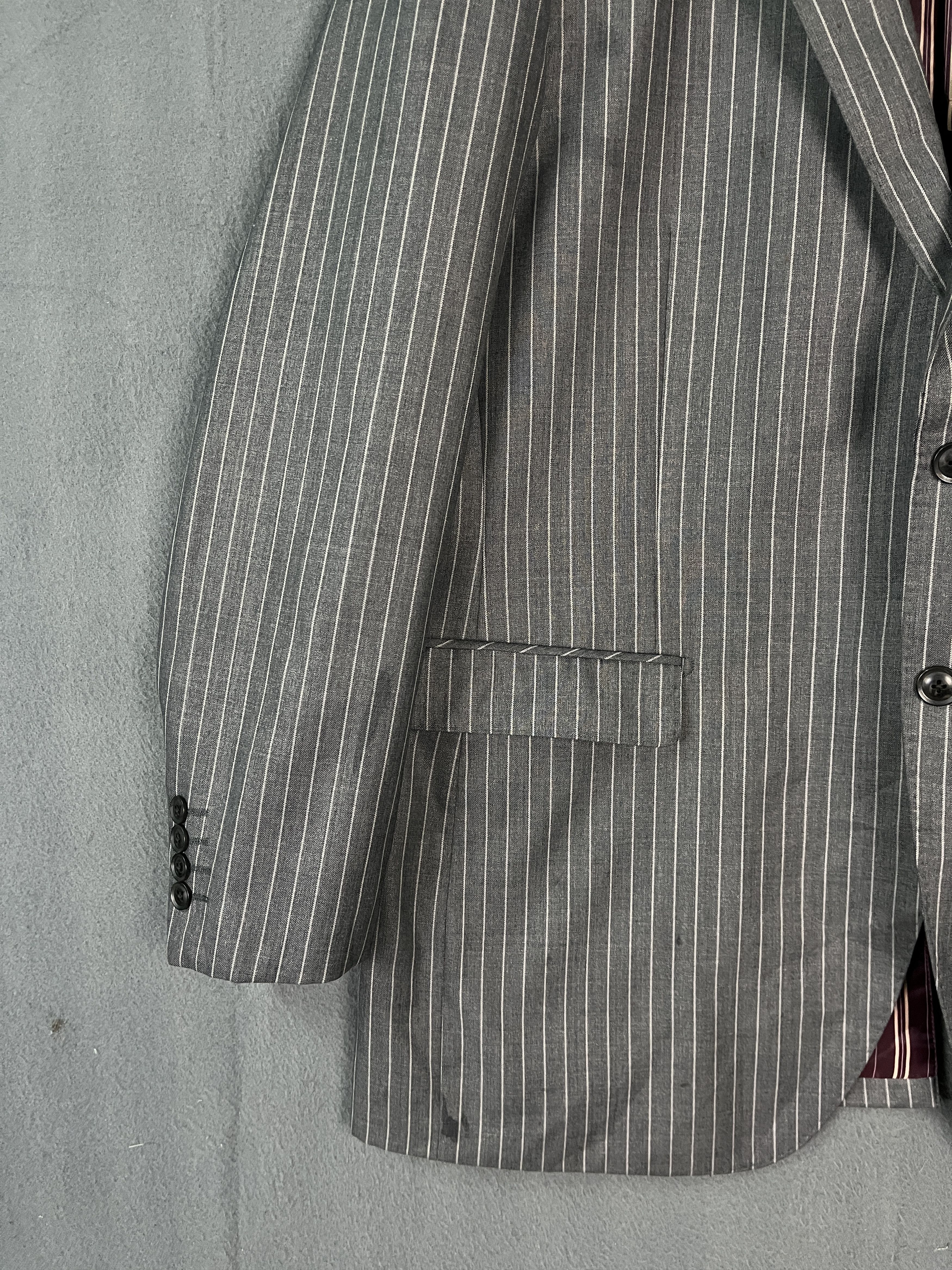 Tete Homme Tete Due by Kazutaka Katoh Stripes Blazer Japanese Designer Size 44R - 4 Thumbnail