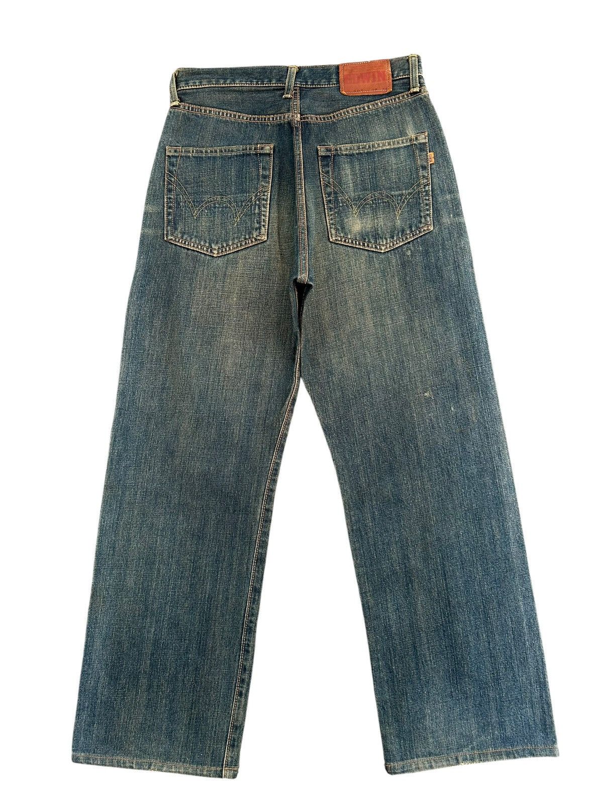 Kapital VINTAGE EDWIN 505 SELVEDGE BAGGY RUSTY DISTRESSED DENIM JEAN Size US 28 / EU 44 - 2 Thumbnail