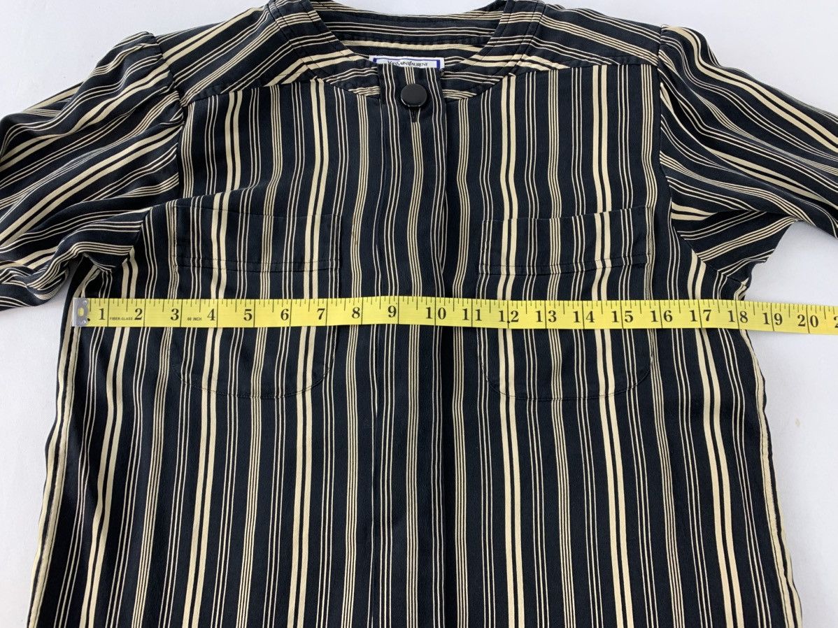 Yves Saint Laurent Yves Saint Lauren Chemisier Striped Blouse Button Up Shirt Size M / US 6-8 / IT 42-44 - 10 Thumbnail