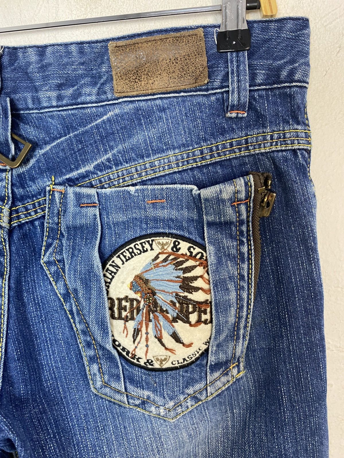 Other Red Pepper Red Label Whisker Denim Jeans Embroidery Logo Size US 32 / EU 48 - 10 Thumbnail