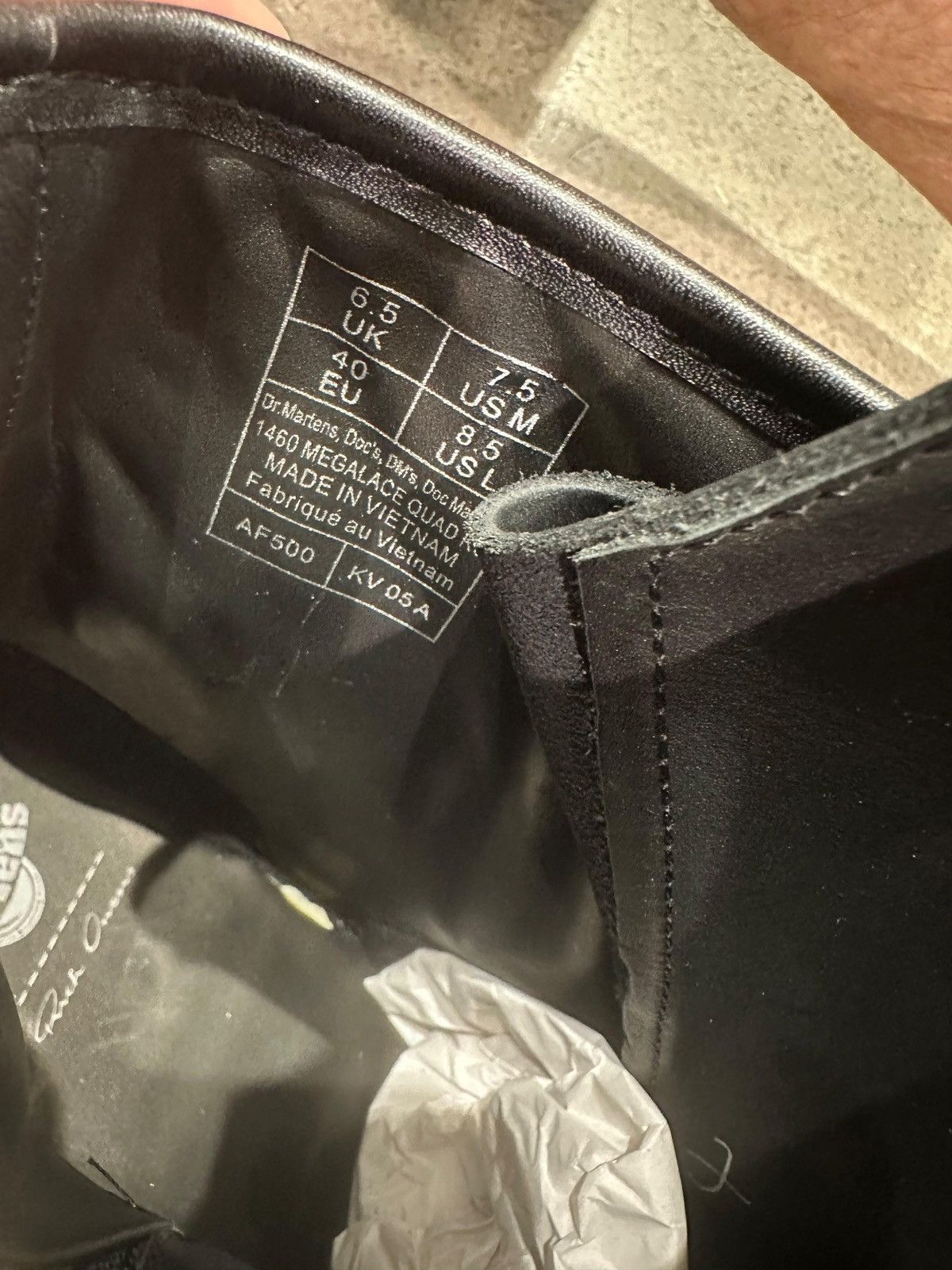 Dr. Martens × Rick Owens RICK OWENS - Dr.Martens 1460 Quad Sole Mega Lace Boot Black Size US 7 / EU 40 - 5 Thumbnail