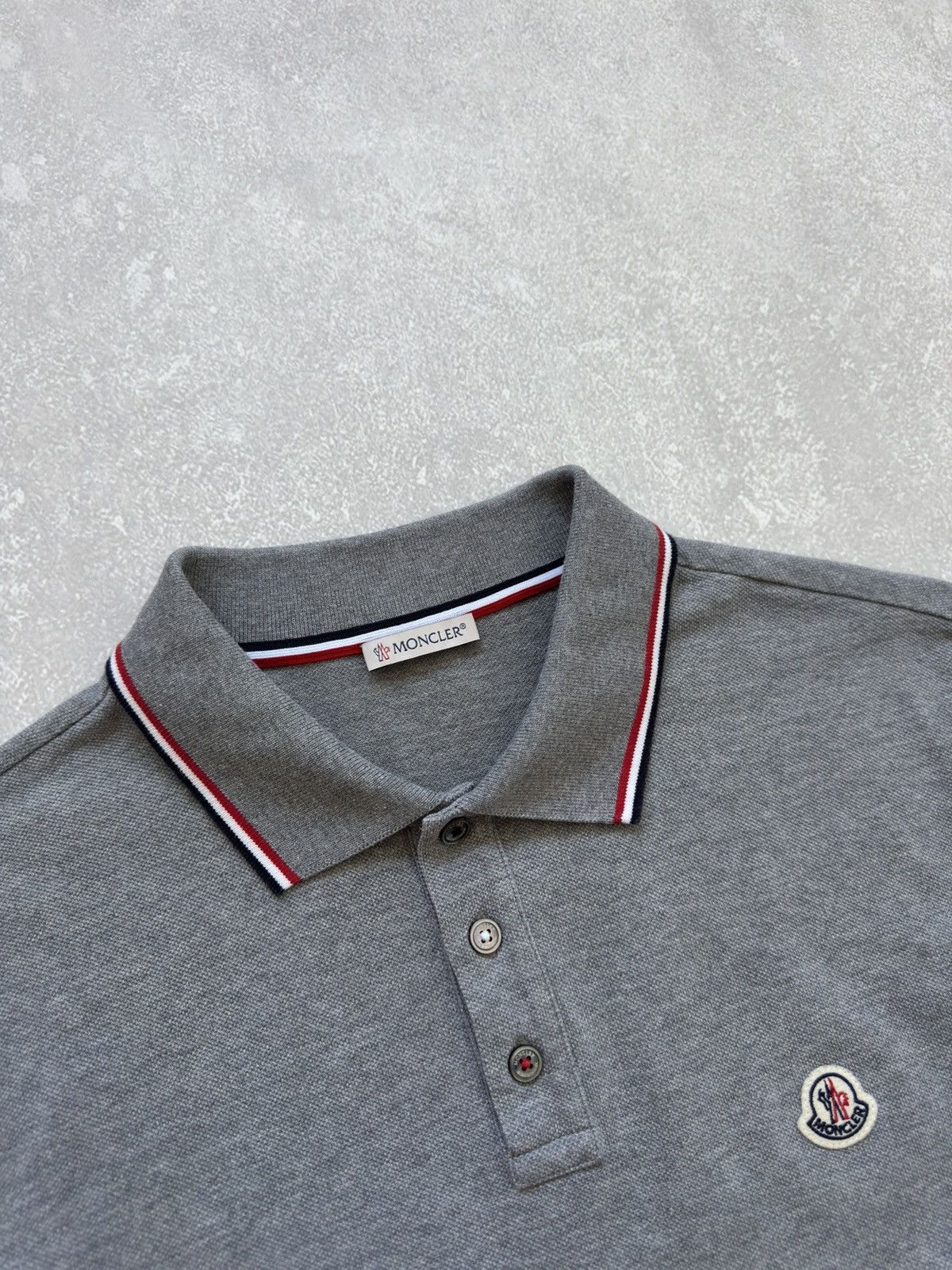 Moncler Moncler Maglia Polo Manica Corta Grey Tricolor Shirt Polos Size US XL / EU 56 / 4 - 8 Thumbnail