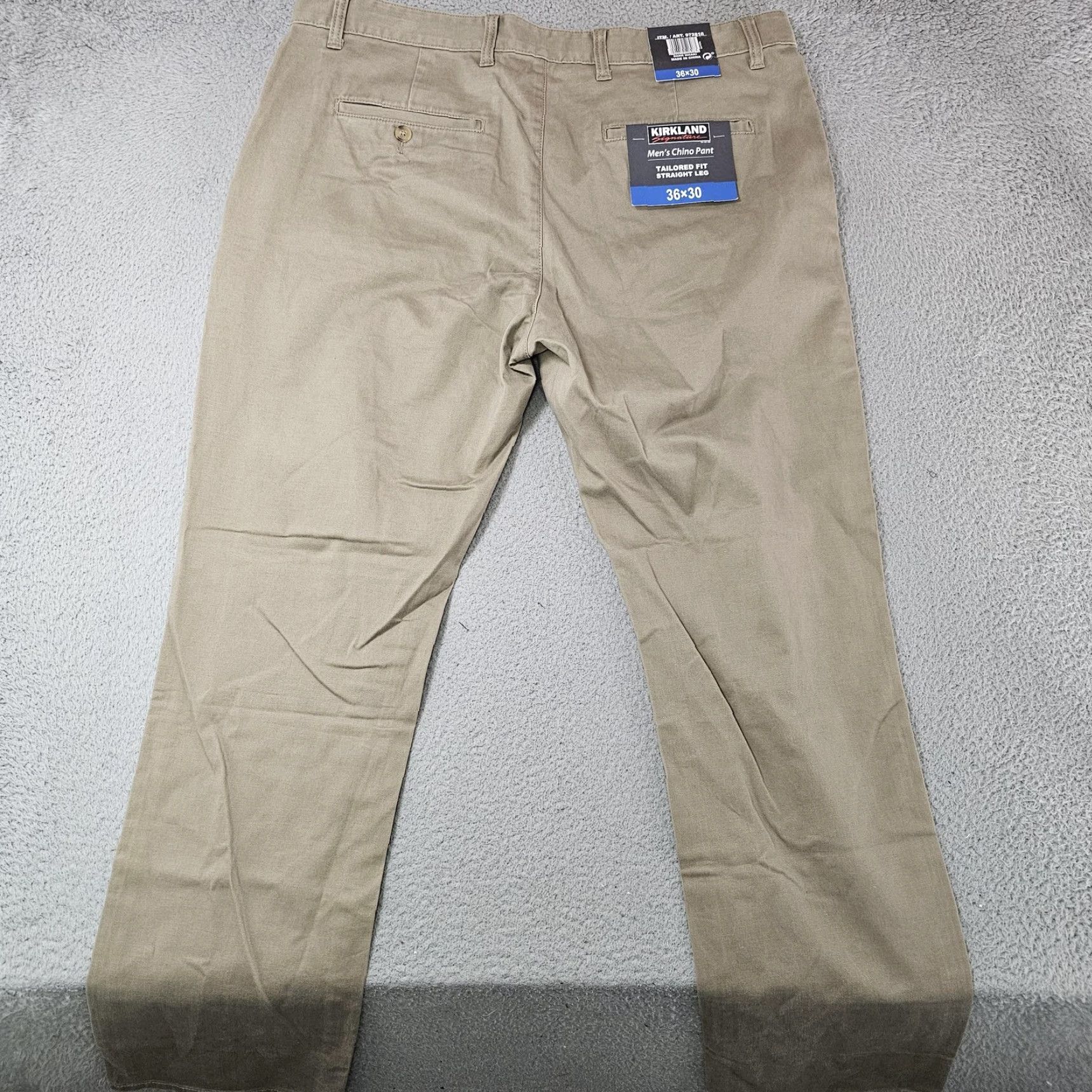 Vintage Kirkland Signature Chino Pants Mens 36x30 Khaki Beige Tailored Fit Straight Leg Pants Mens Beige 36x30 Business Casual Workwear Size US 36 / EU 52 - 7 Thumbnail