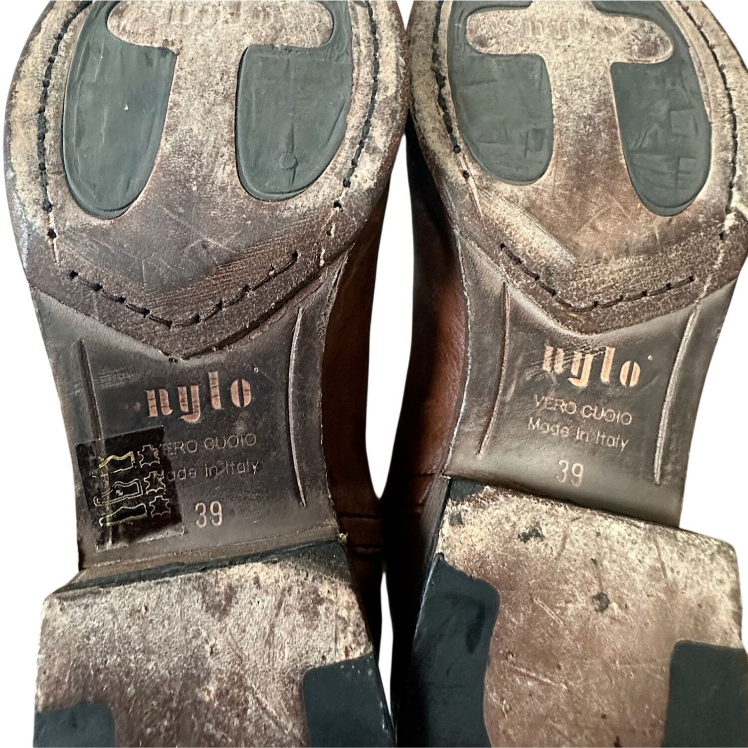 Other Nylo Distressed Leather Tall Double Zip Boots EU 39 Size US 9 / IT 39 - 9 Thumbnail