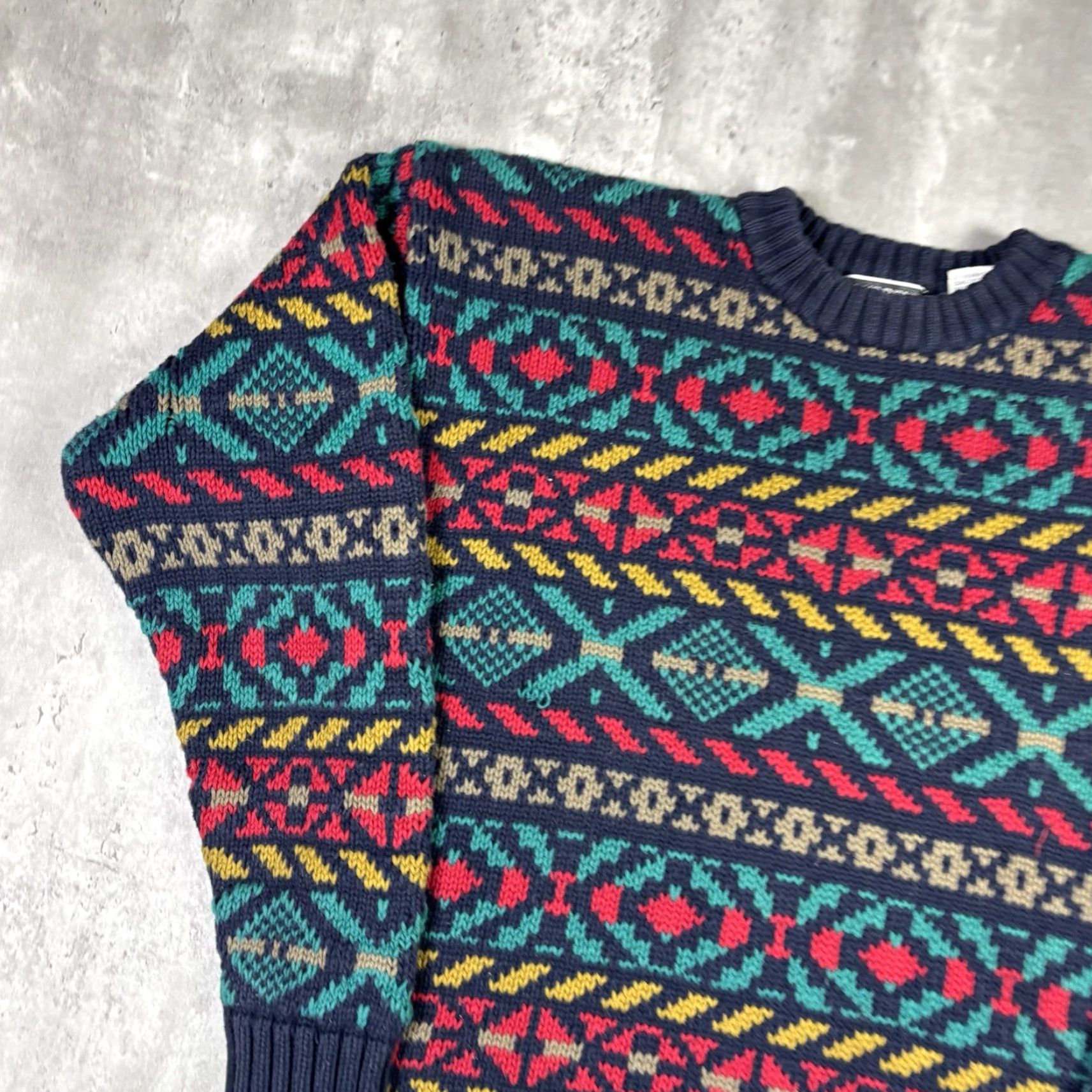 Vintage VINTAGE Current Edition Striped Cotton Pullover Knit Sweater Adult Large Men Crew Neck Size US L / EU 52-54 / 3 - 3 Thumbnail