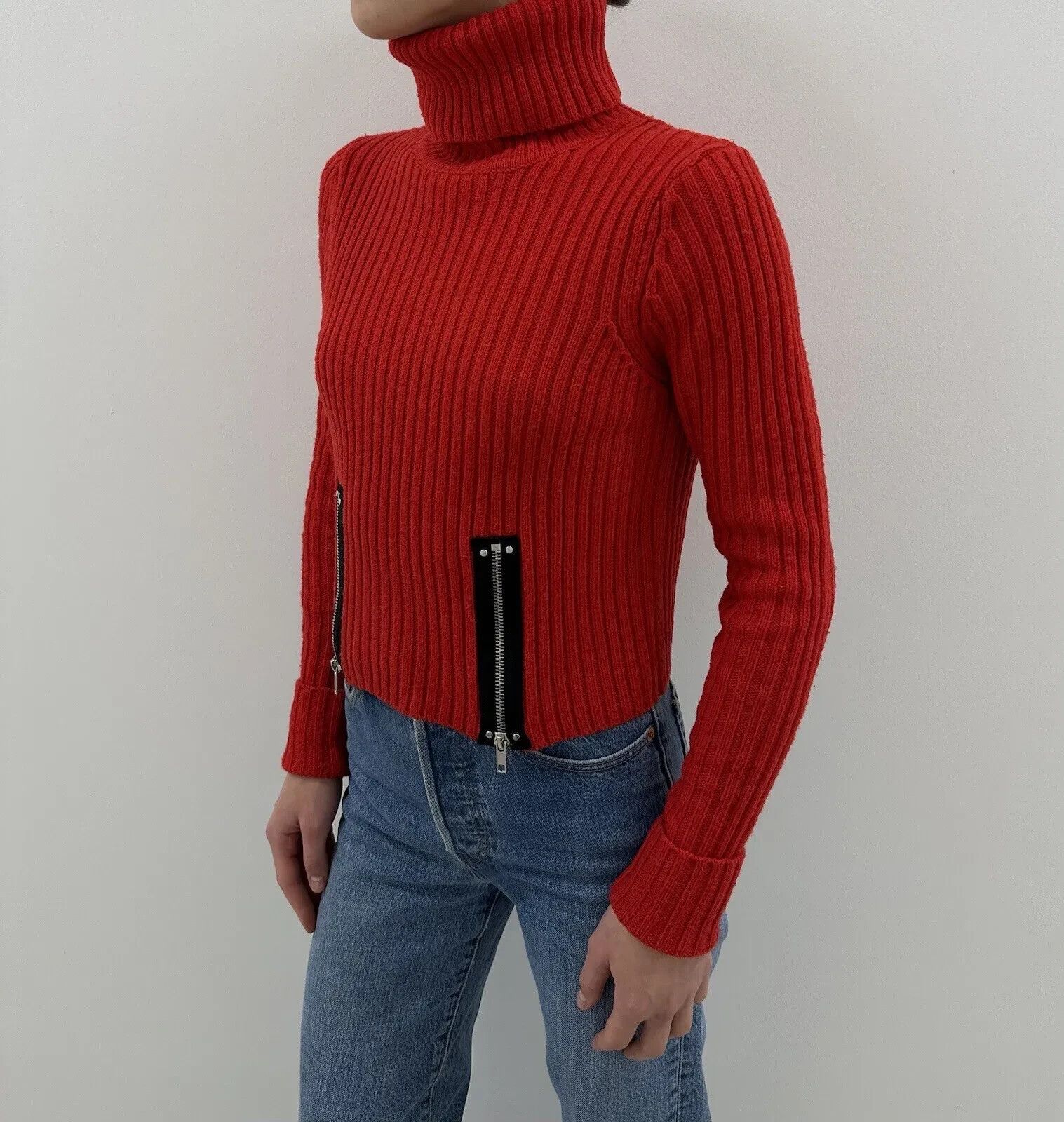 Jean Paul Gaultier Jean Paul Gaultier Lindex Knit Red Sweater Womens Size XS Size XS / US 0-2 / IT 36-38 - 3 Thumbnail
