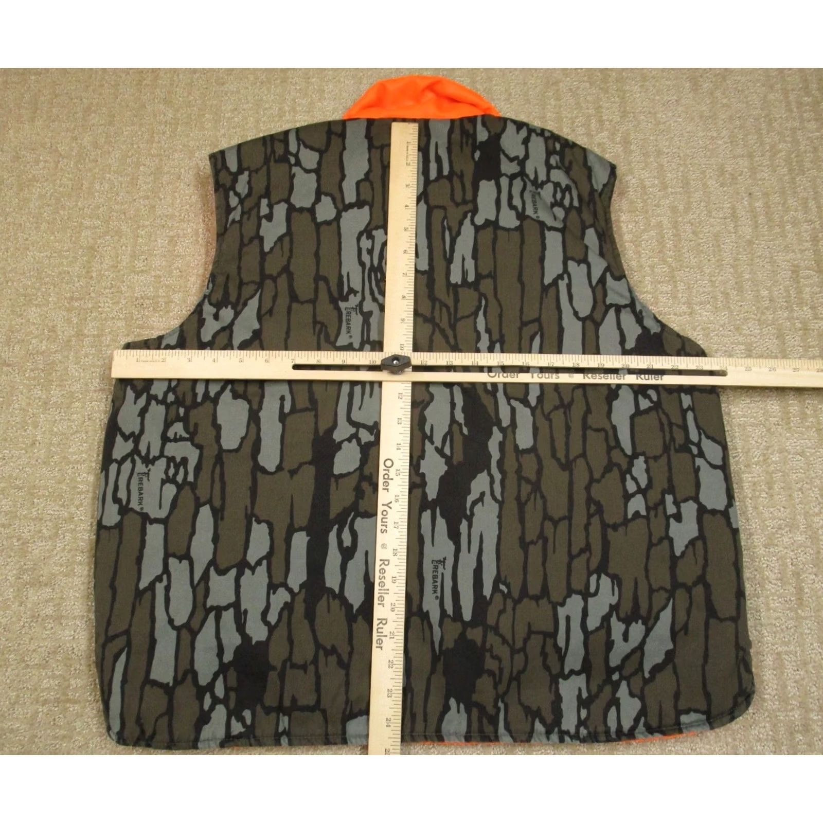 Vintage Trebark Vest Men L Camouflage Full Zip Reversible Insulated Outdoor Hiking Hunting Brown XS? Size US L / EU 52-54 / 3 - 5 Thumbnail