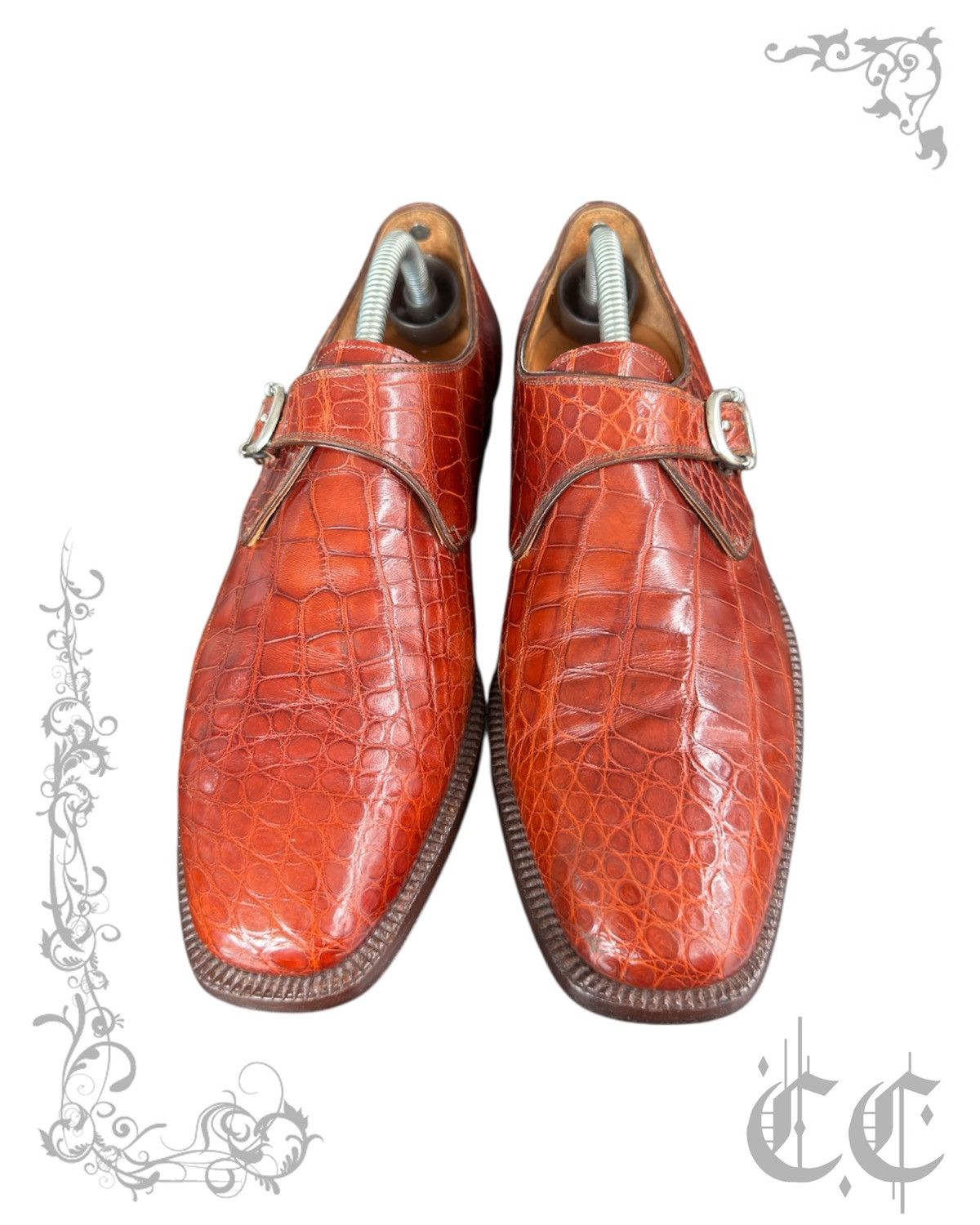 Chrome Hearts Chrome Hearts X John Lobb crocodile monk strap loafers Size US 9 / EU 42 - 4 Thumbnail