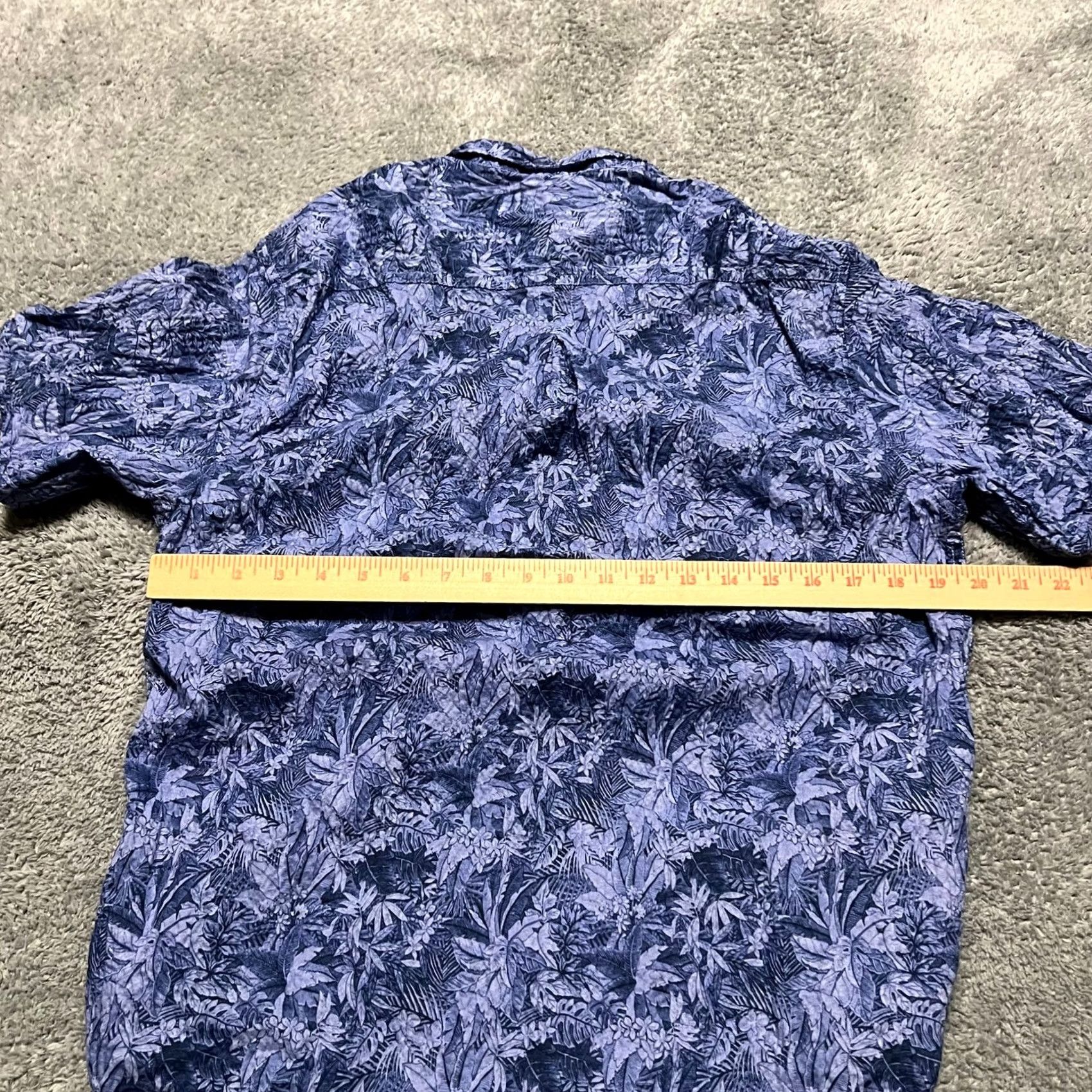 Tommy Bahama Tommy Bahama Shirt Mens Medium Blue Floral All Over Print Short Sleeve Button Shirt Size US M / EU 48-50 / 2 - 4 Thumbnail