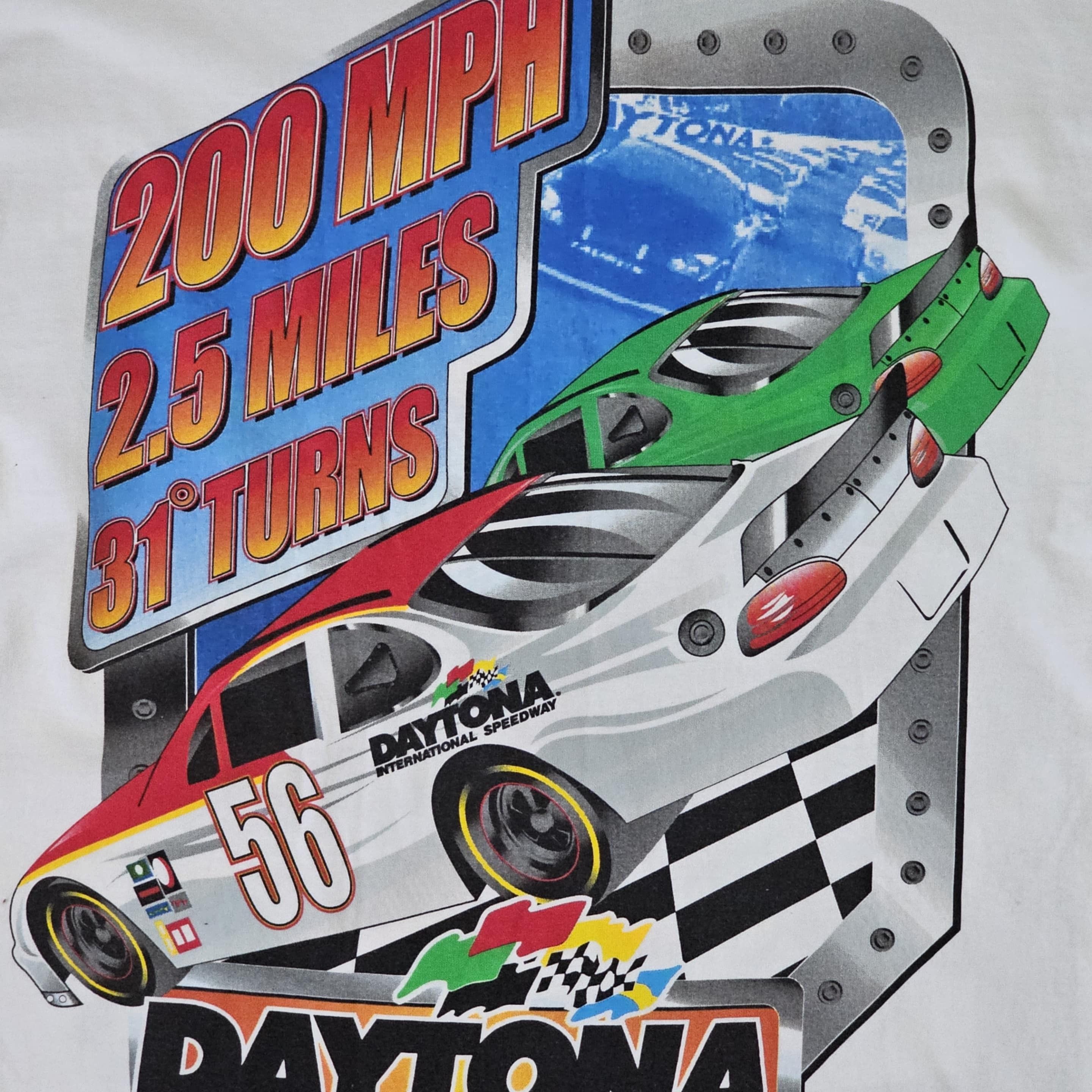 Vintage NASCAR Vintage Daytona 500 Racing T-Shirt Size US L / EU 52-54 / 3 - 5 Thumbnail