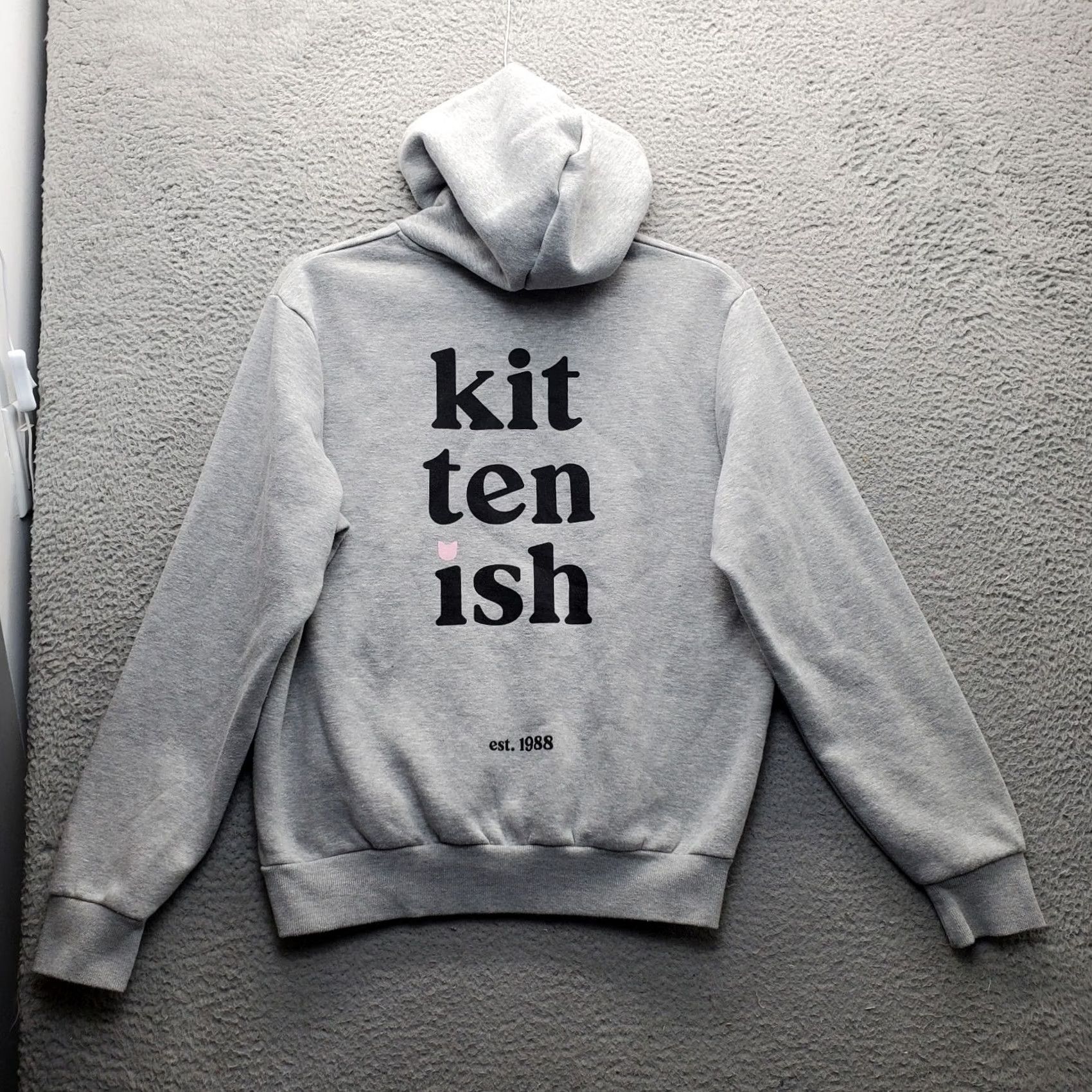 KangaROOS Kittenish Hoodie Womens M Gray Pullover Lined Kangaroo Pocket Drawstring Shirt Kategorie? Size M / US 6-8 / IT 42-44 - 2 Thumbnail