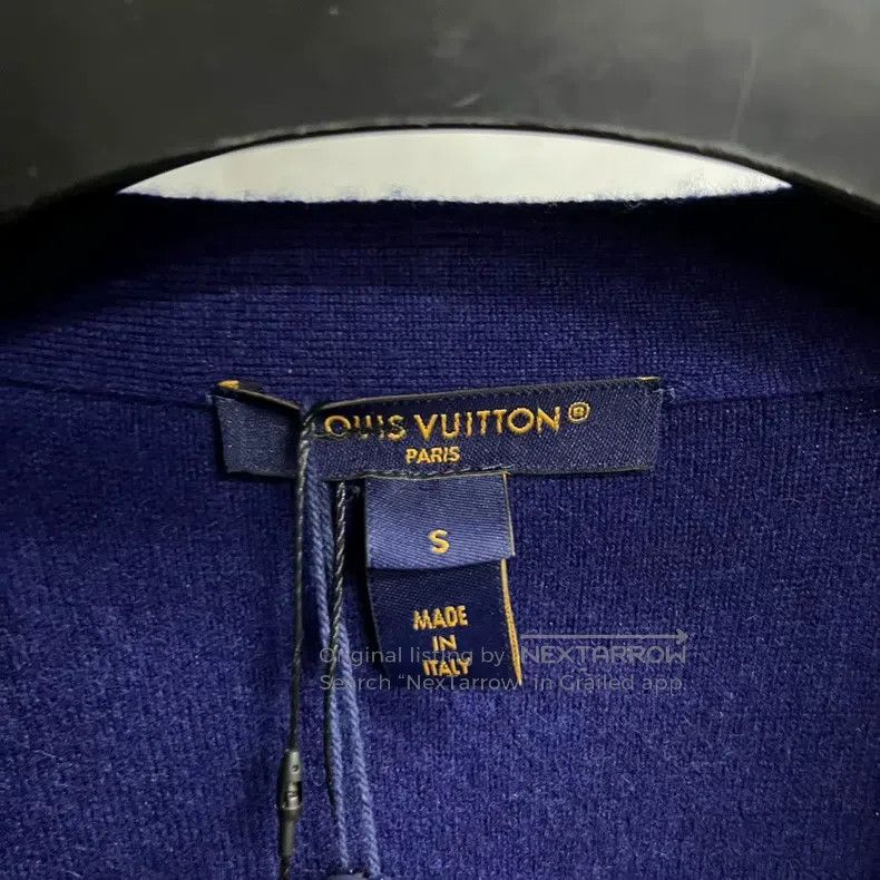 Louis Vuitton Louis Vuitton Navy Solid V-Neck Cardigan Sparkle Print Loo Size US S / EU 44-46 / 1 - 2 Thumbnail
