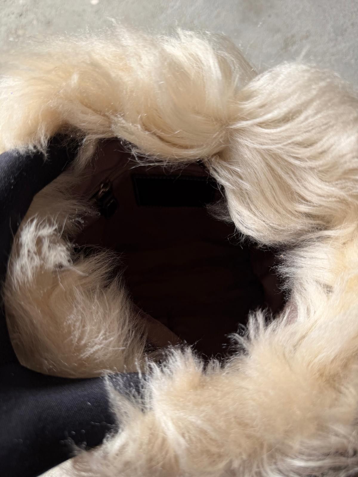 Coach Coach Signature Shearling Fur Shoulder Bag Beige/Brown Size ONE SIZE - 9 Thumbnail