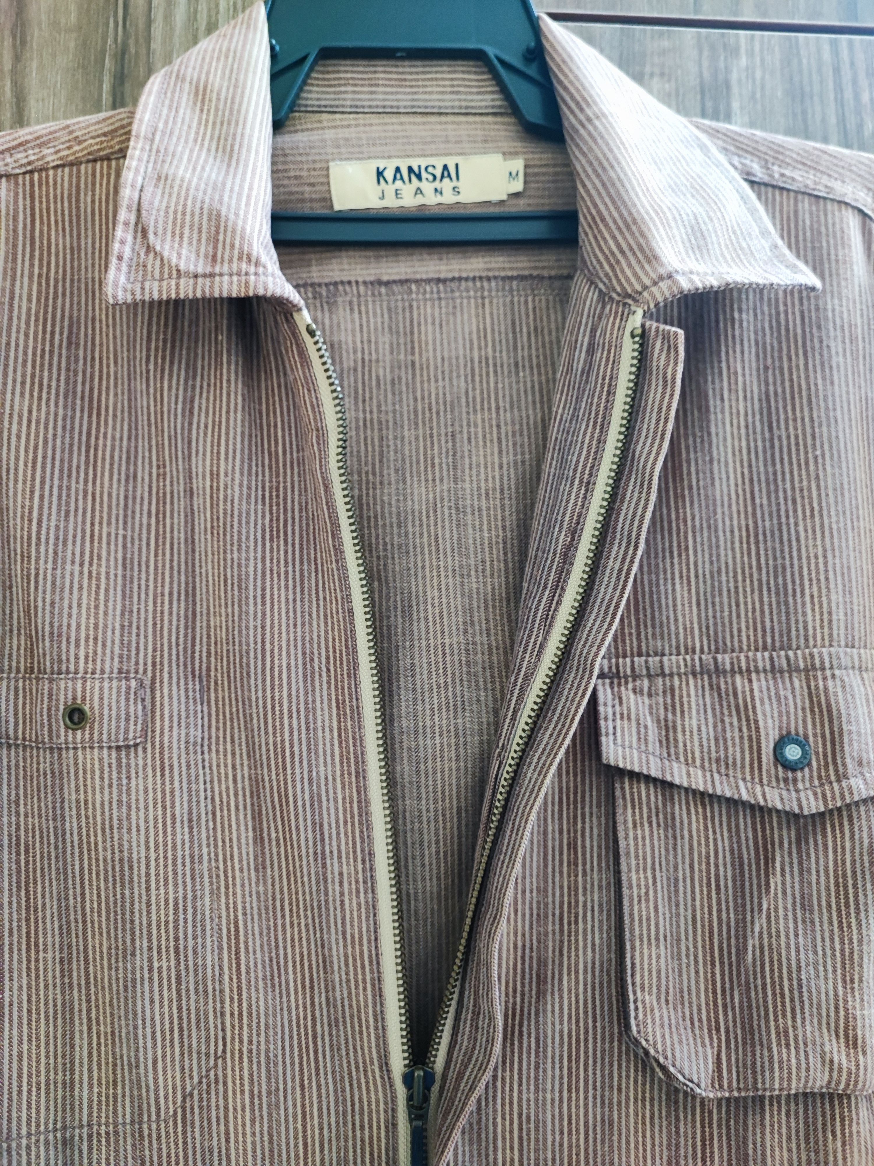 Kansai Yamamoto Rare design Kansai jeans Zipper Shirt by Kansai Yamamoto Size US M / EU 48-50 / 2 - 8 Thumbnail