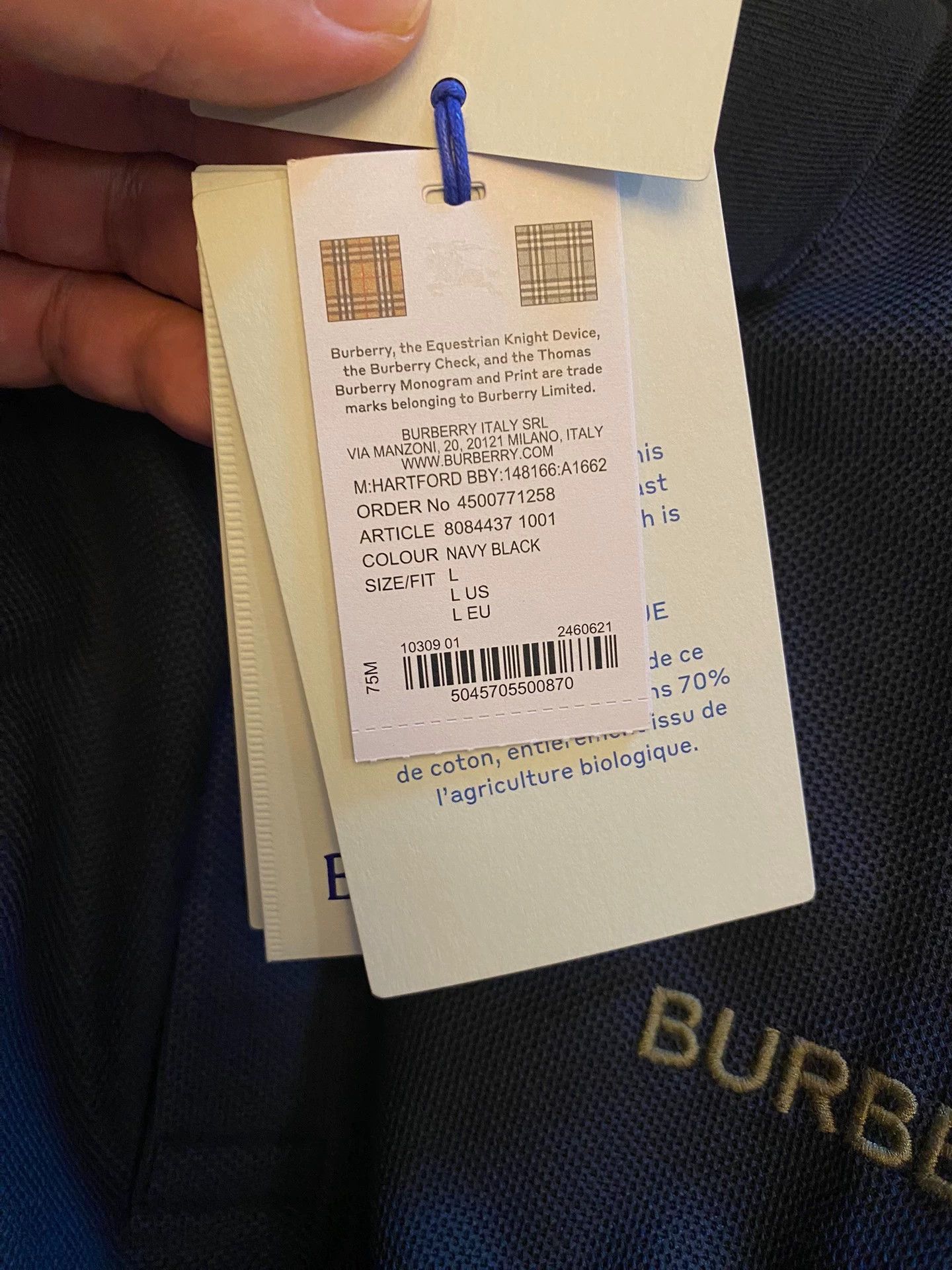 Burberry Men's Burberry New Equestrian Knight Polo Shirt Size US L / EU 52-54 / 3 - 5 Thumbnail