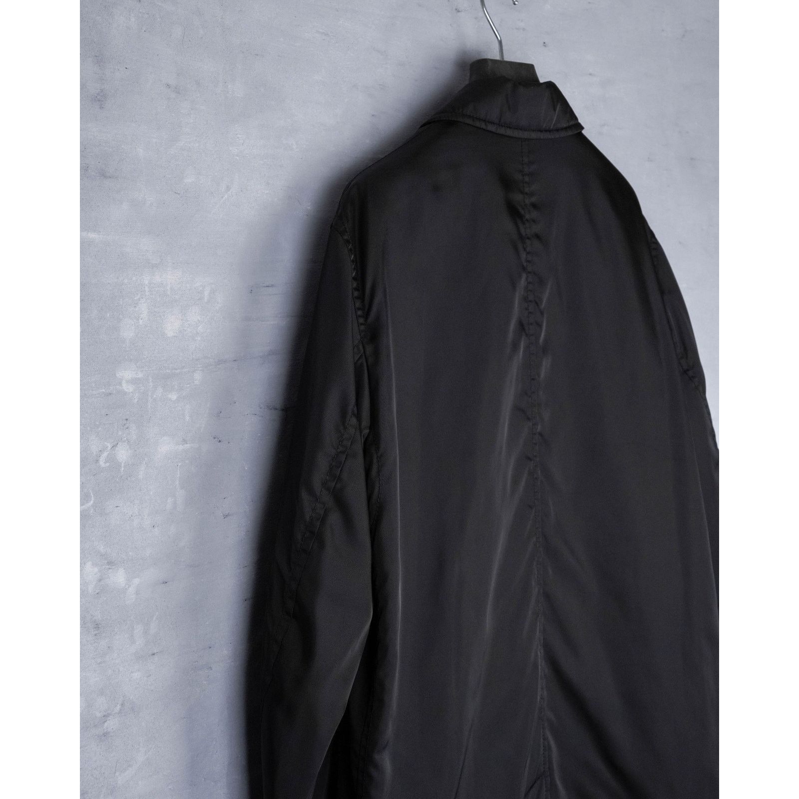 Prada Vintage prada black padded nylon button front coat jacket Size US L / EU 52-54 / 3 - 6 Thumbnail