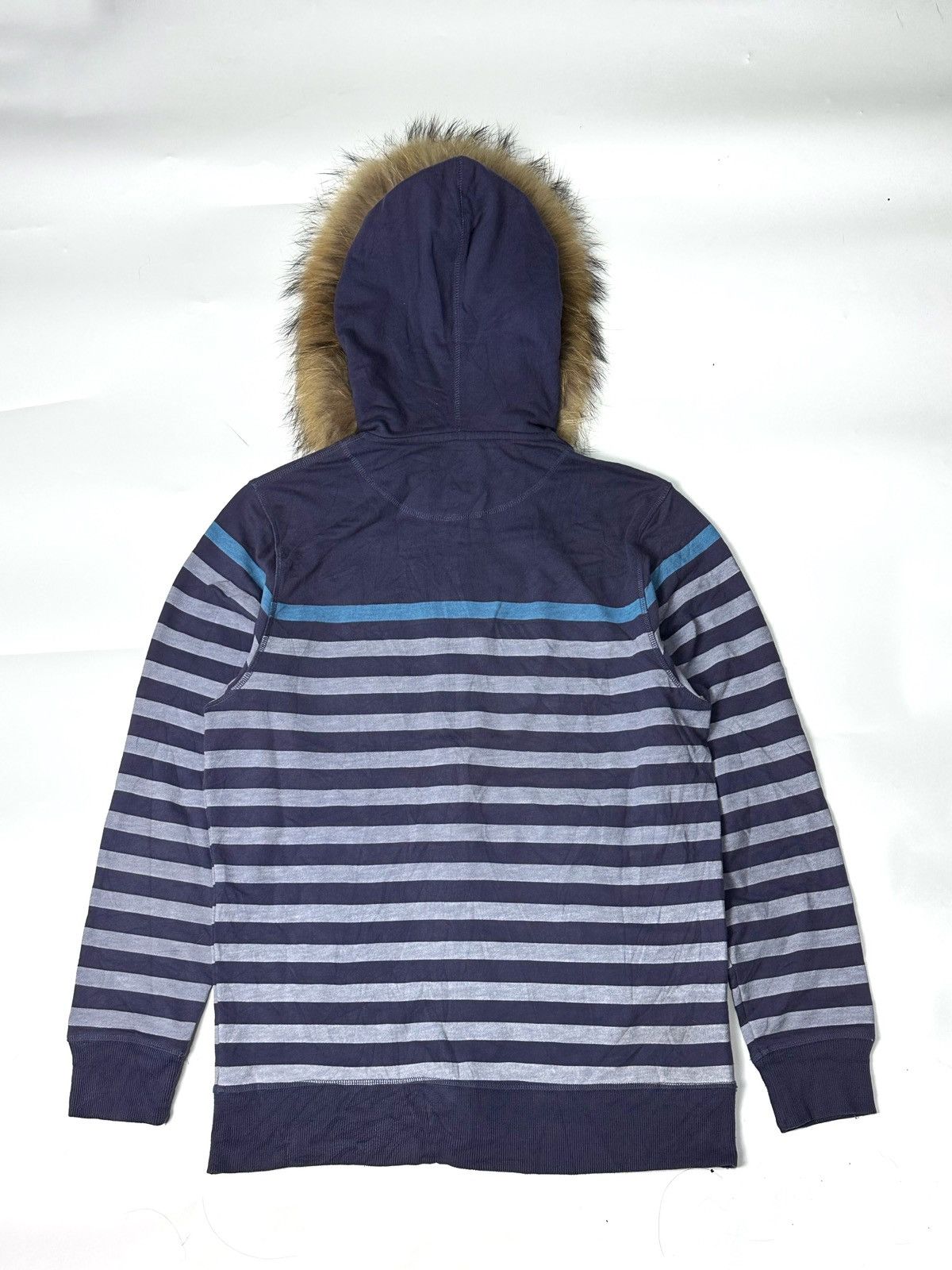 Hysteric Glamour × Japanese Brand × Le Grande Bleu (L.G.B.) Fur hoodie stripe 2000s Japanese ifsix lgb styled Size US L / EU 52-54 / 3 - 3 Thumbnail