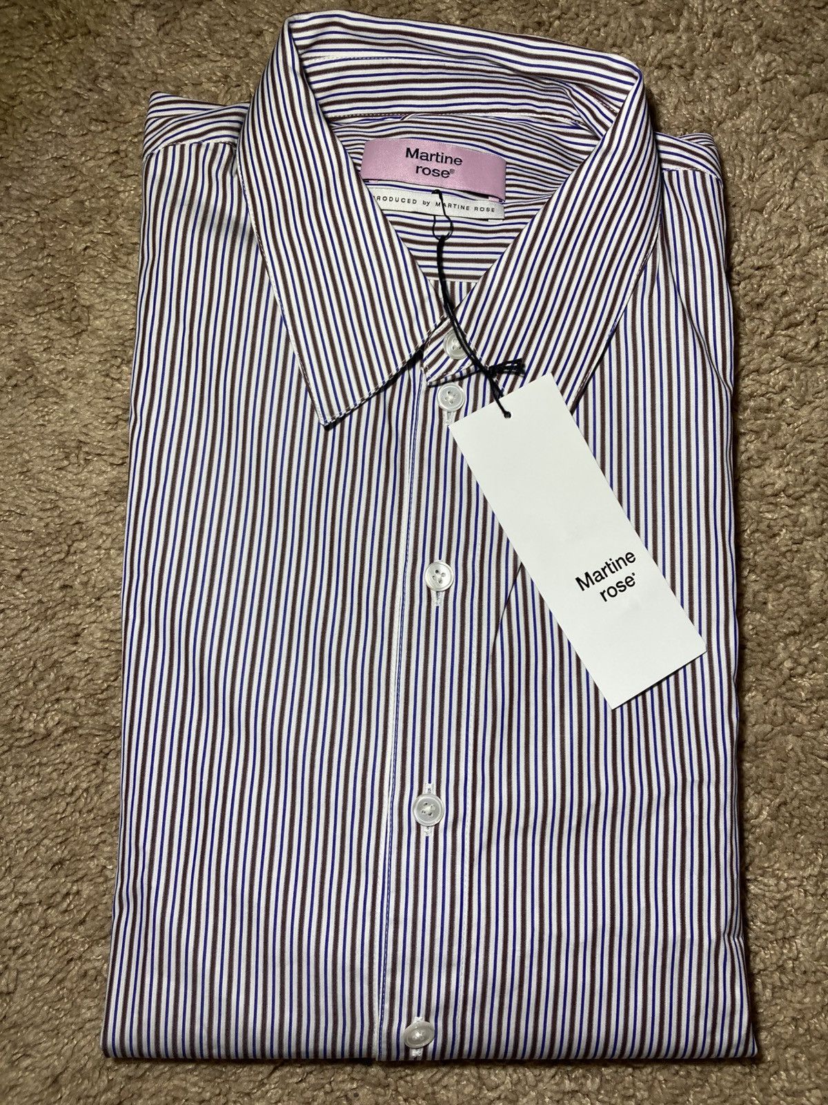 Martine Rose New SS22 Martine Rose Wrap Shirt Striped 2022 Logo Classic Size US S / EU 44-46 / 1 - 1 Thumbnail