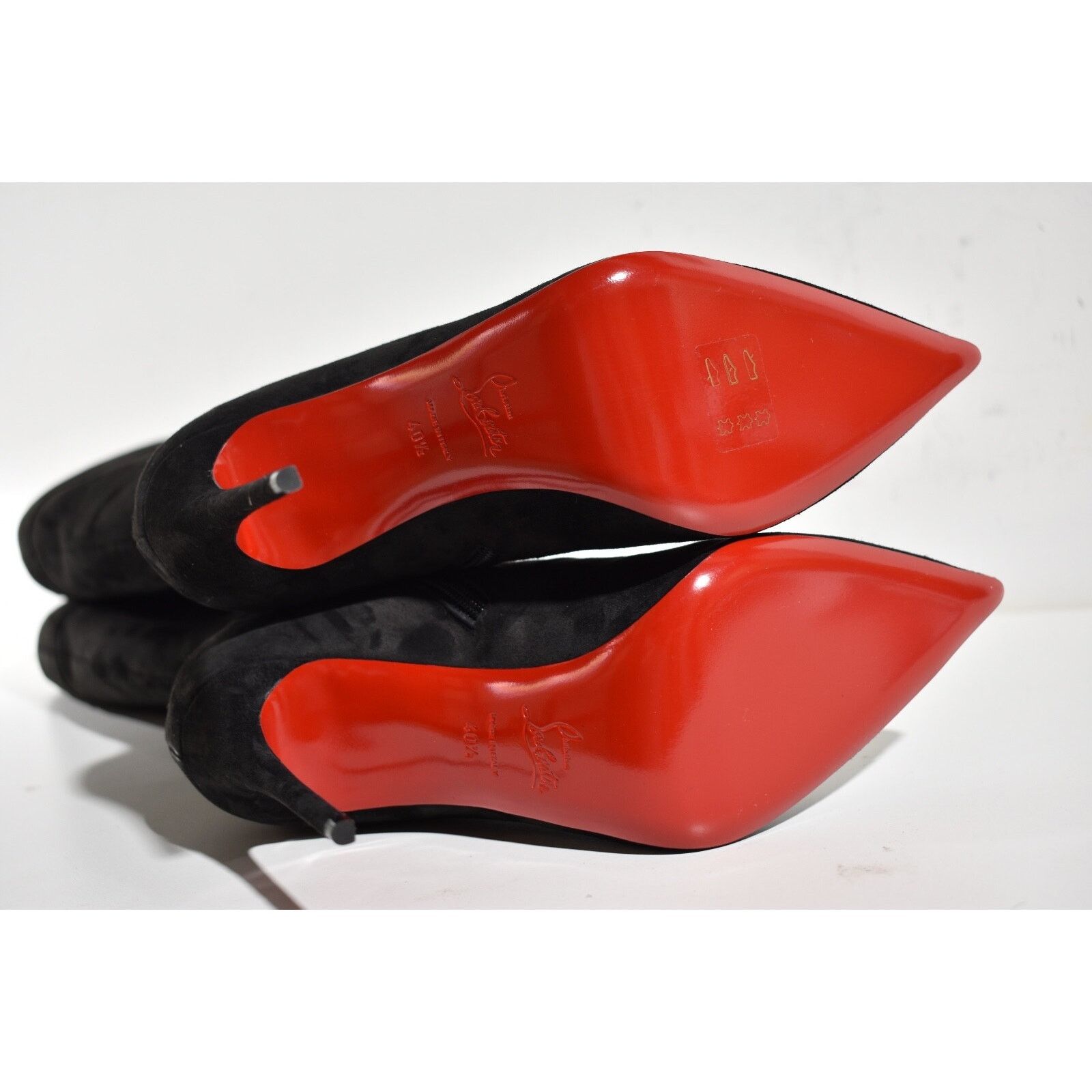 Christian Louboutin Christian Louboutin Lock Kate Botta 100 Black Suede Knee Size US 10.5 / IT 40.5 - 12 Thumbnail