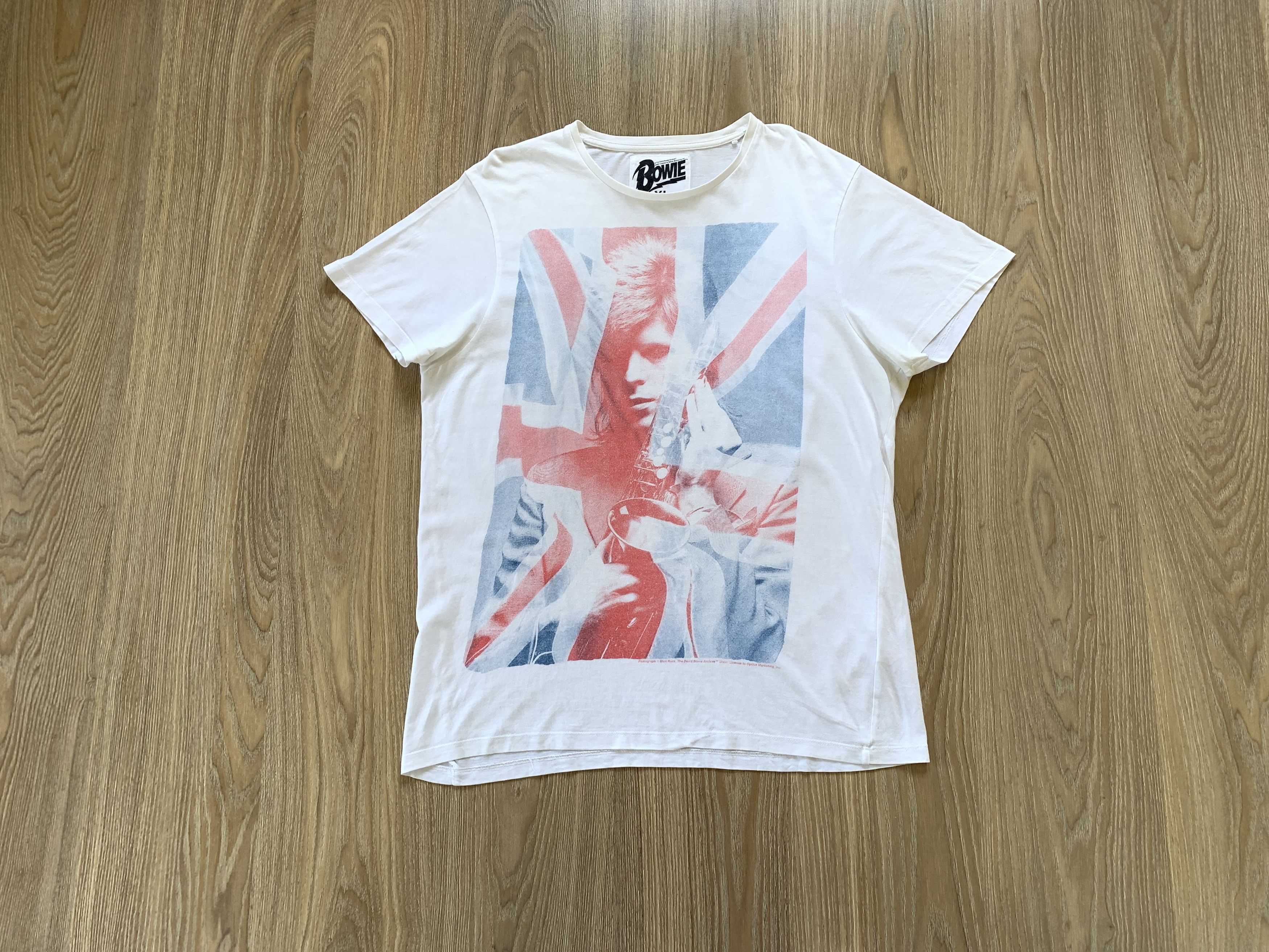 Band Tees × Vintage David Bowie Printed White T-Shirt Size US XL / EU 56 / 4 - 1 Thumbnail