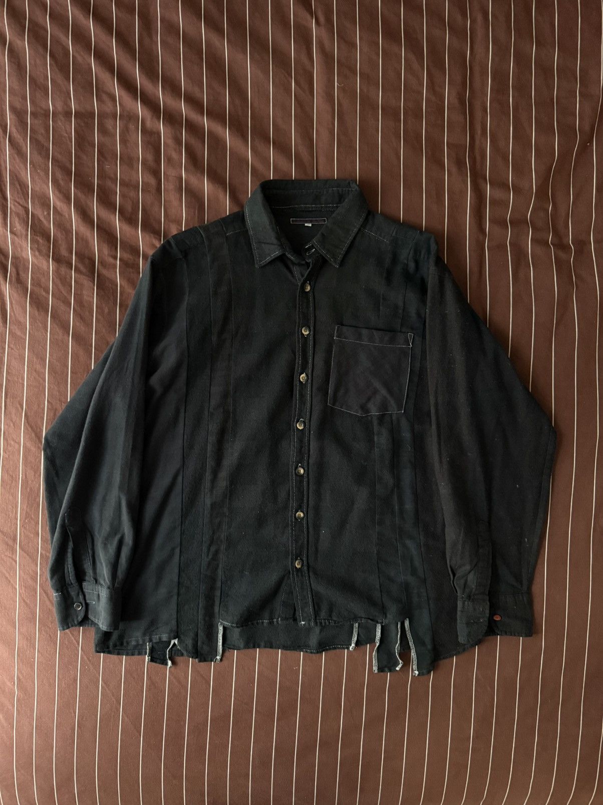 Needles 7 Cut Flannel Shirt Black