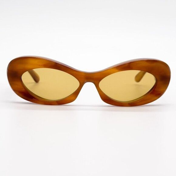 Valentino NEW VALENTINO SUNGLASSES VLS-178C HAVANA ORANGE OVAL WOMEN E Size ONE SIZE - 3 Thumbnail