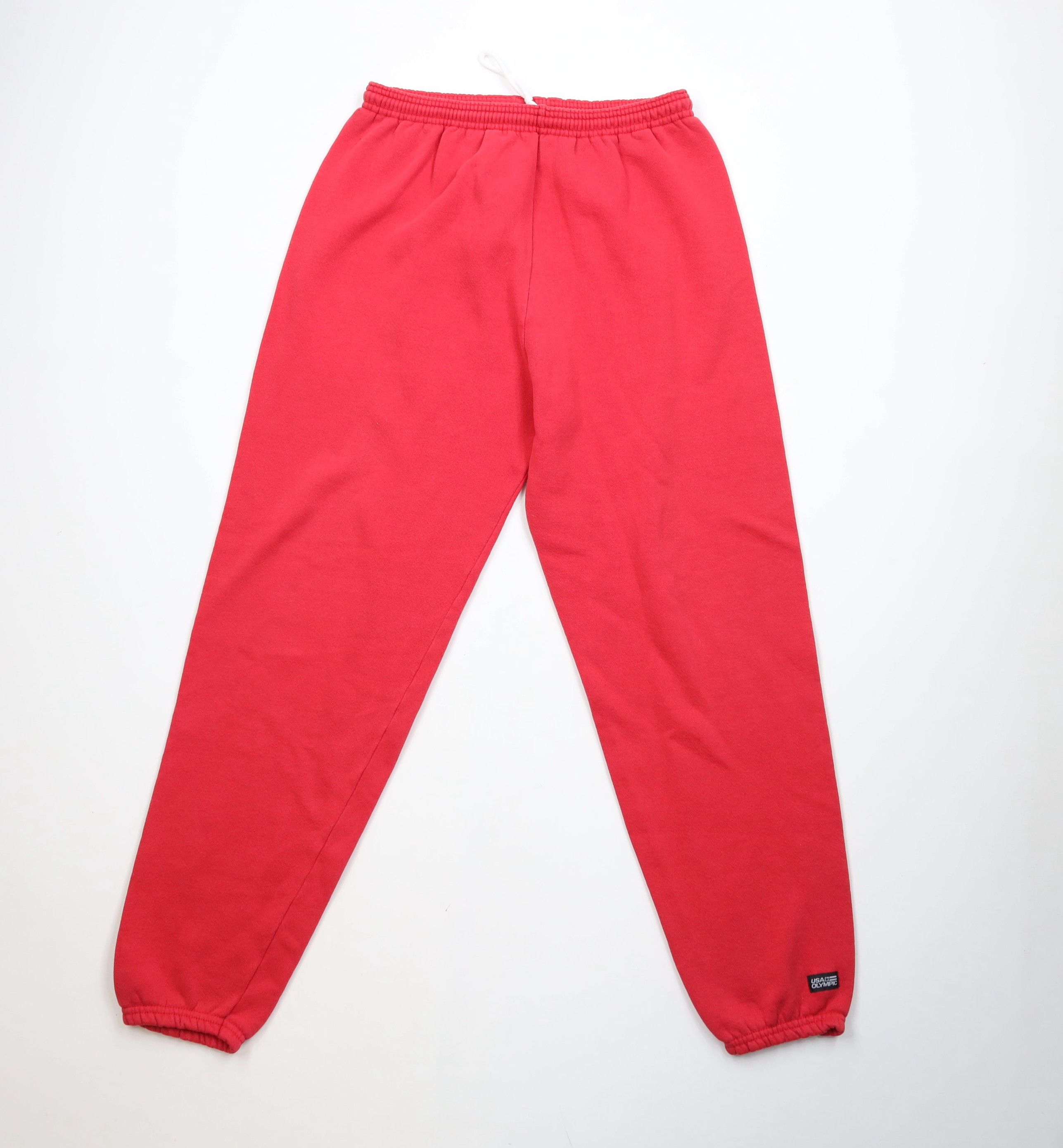 Vintage Vintage 90s USA Olympics Spell Out Sweatpants Joggers Red Size US 34 / EU 50 - 1 Thumbnail