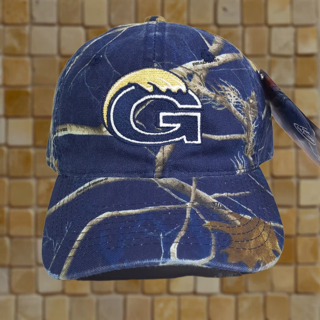 Realtree VINTAGE OC Blue Realtree Camo Sports Logo Snapback Adjustable Hat Baseball Cap Camouflage Hat Mens Camouflage Size ONE SIZE - 1 Thumbnail
