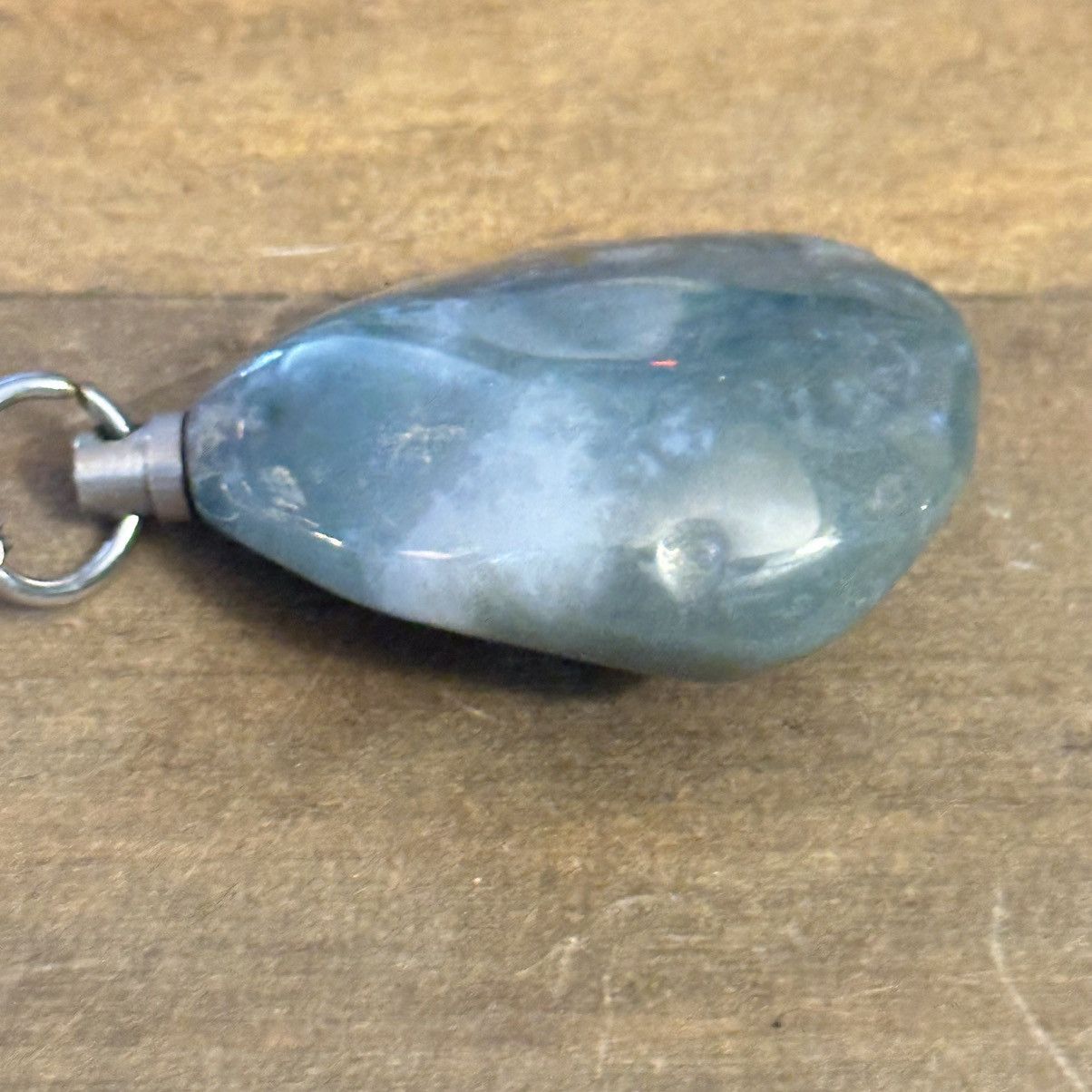 Vintage Vintage polished Aquatine Calcite pendant necklace Size ONE SIZE - 4 Thumbnail