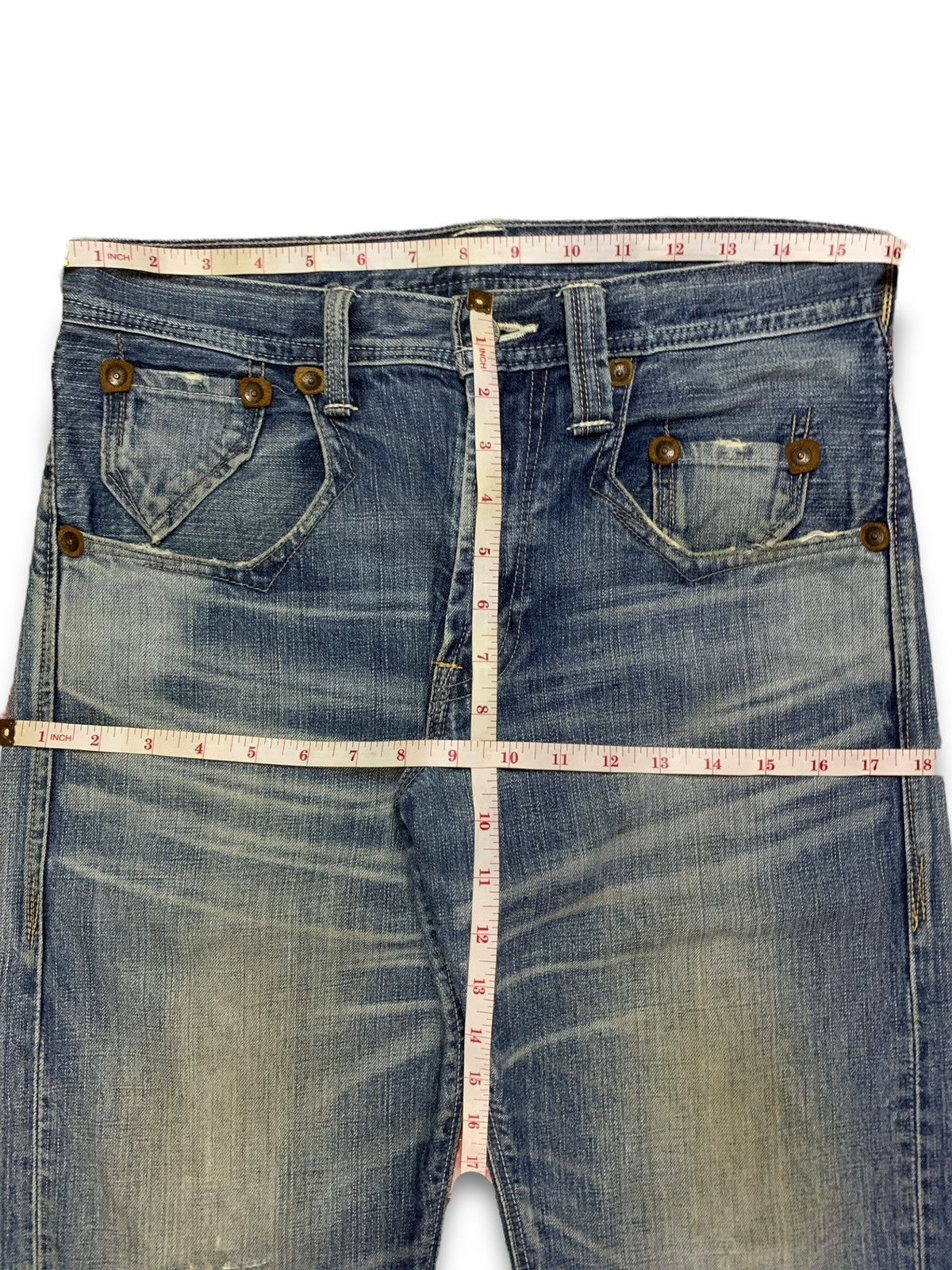 Levi's × Levi's Vintage Clothing Vintage 90s Levis 502 Avant Garde Distressed Baggy Jeans Size US 32 / EU 48 - 10 Thumbnail
