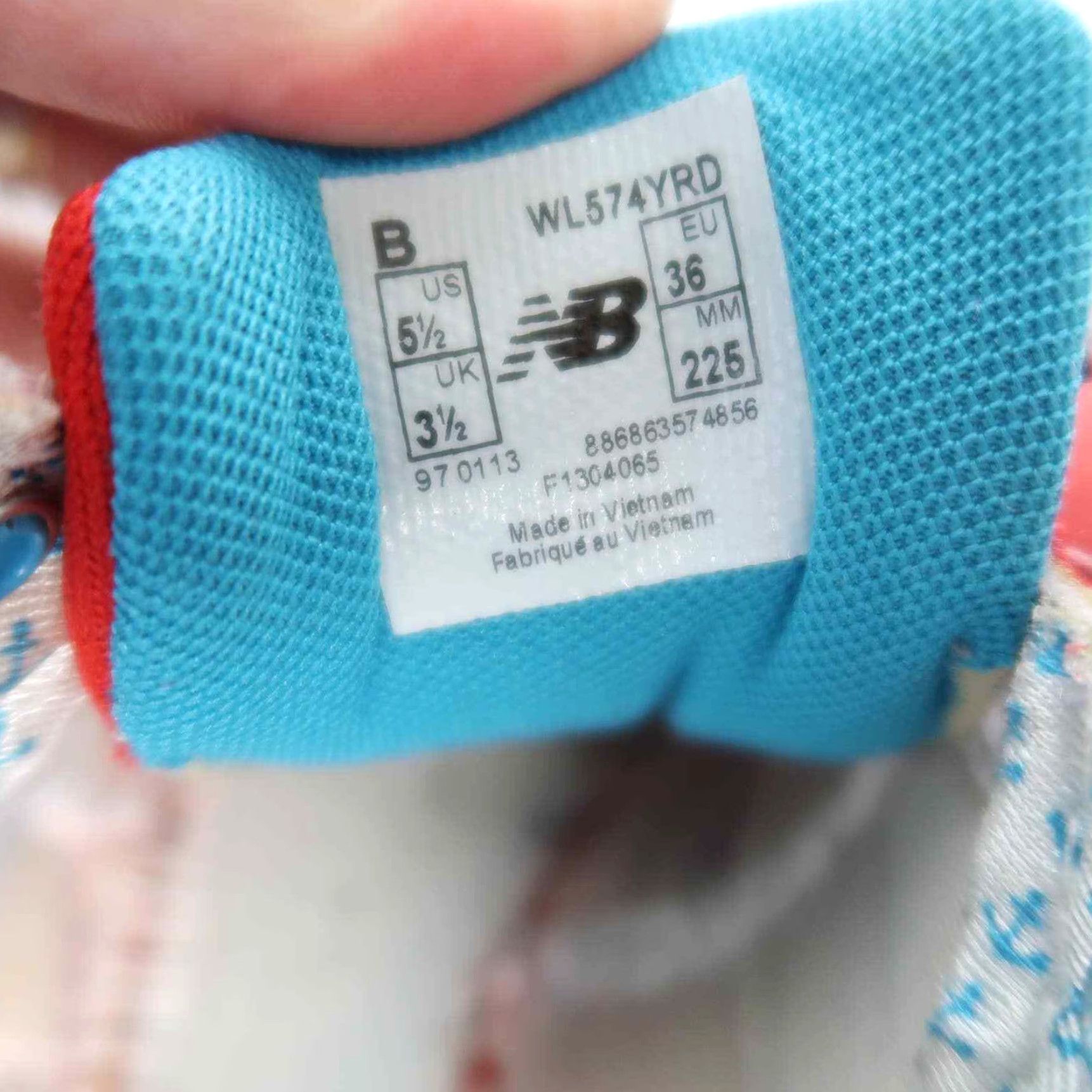 New Balance New Balance 574 Sneakers Women’s 5.5 Red Turquoise Suede Lace Up Retro Pink? Size US 6 / IT 36 - 8 Thumbnail