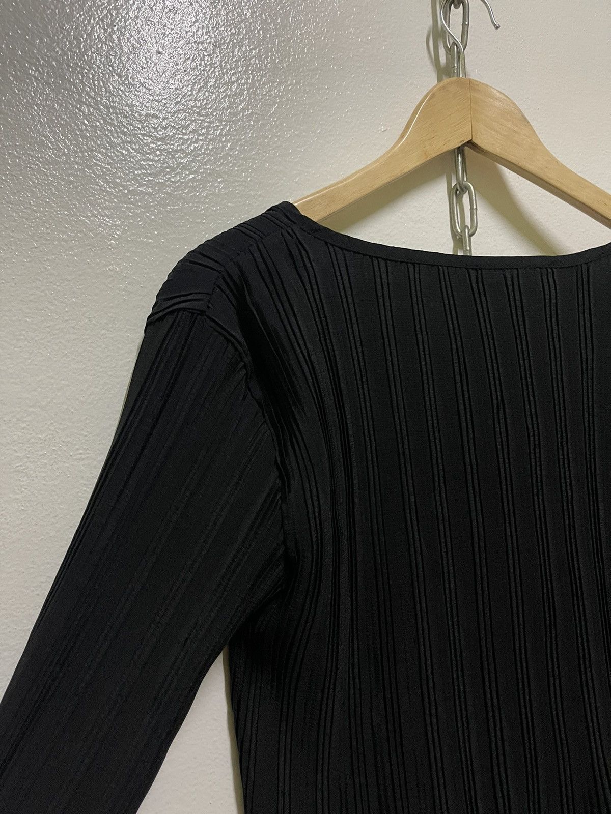 Japanese Brand Le Chic Pleated Cardigan Black M-L Size M / US 6-8 / IT 42-44 - 8 Thumbnail