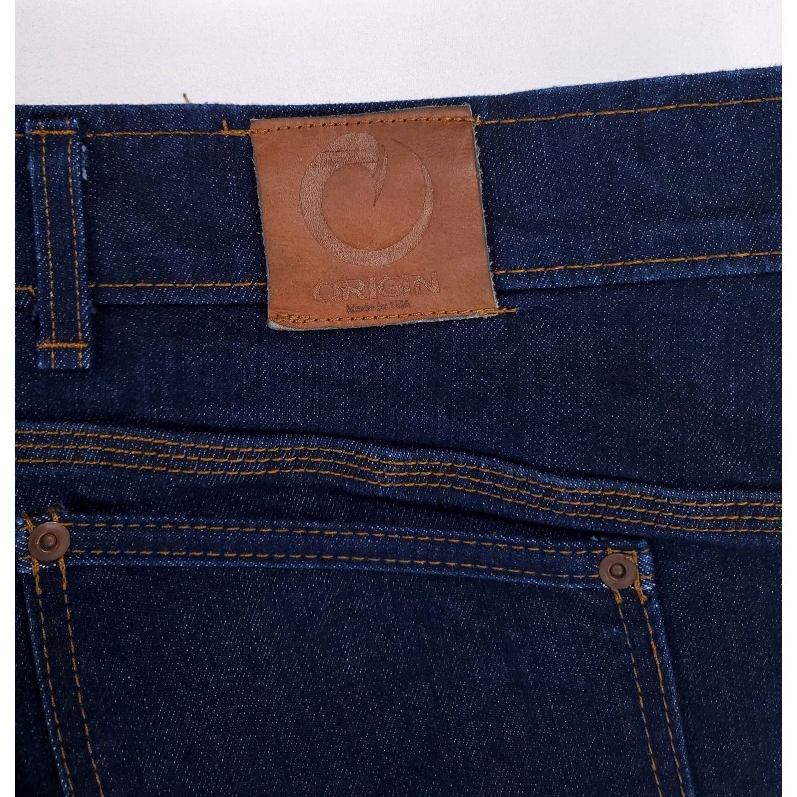 Vintage Origin Jeans Made USA Legit Fit Mens Jeans 39 x 28.5 Blue Straight Size US 39 - 5 Thumbnail