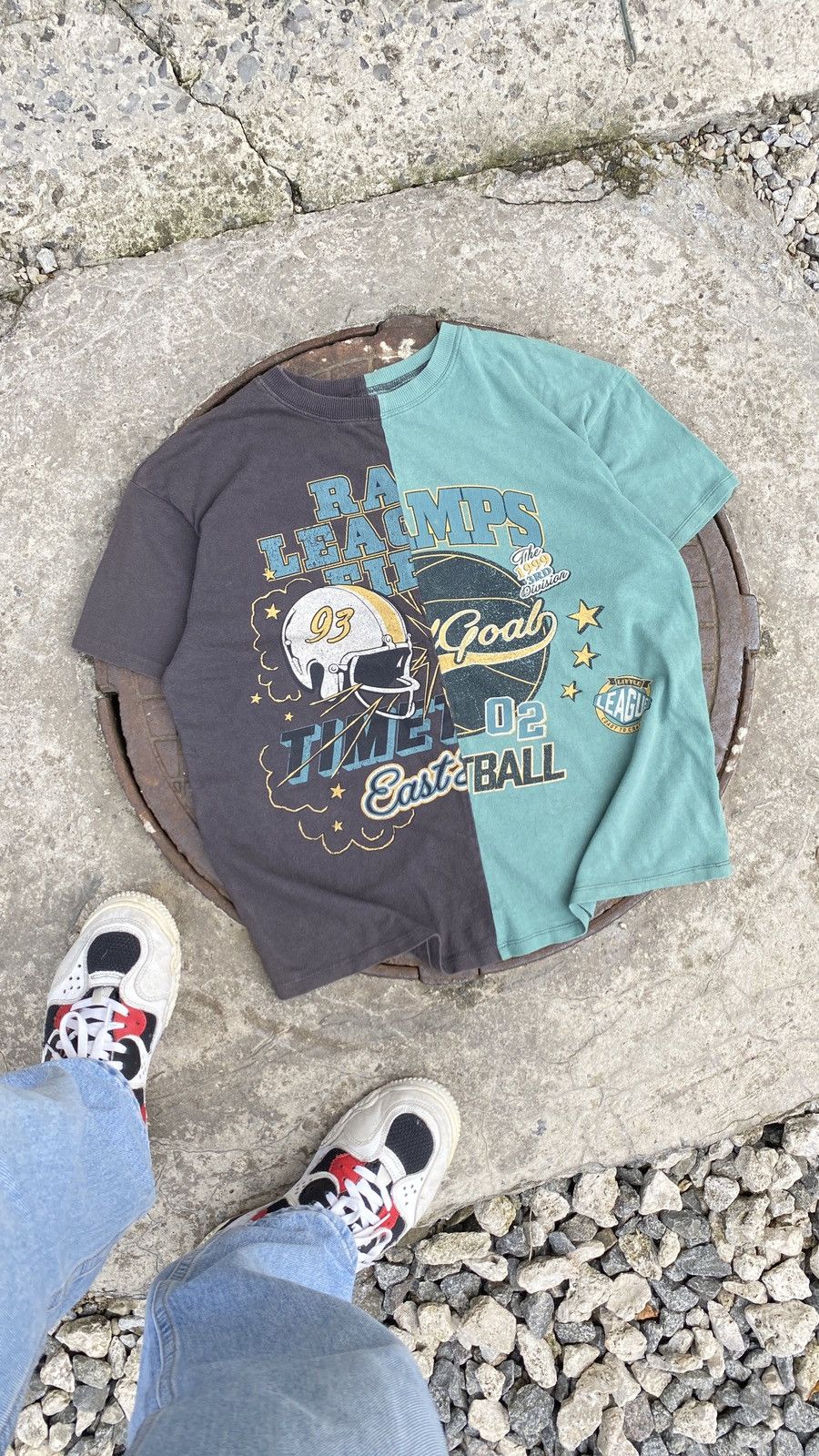Vintage Vintage Varsity Football Baseball Cropped T Shirt Size US S / EU 44-46 / 1 - 2 Thumbnail